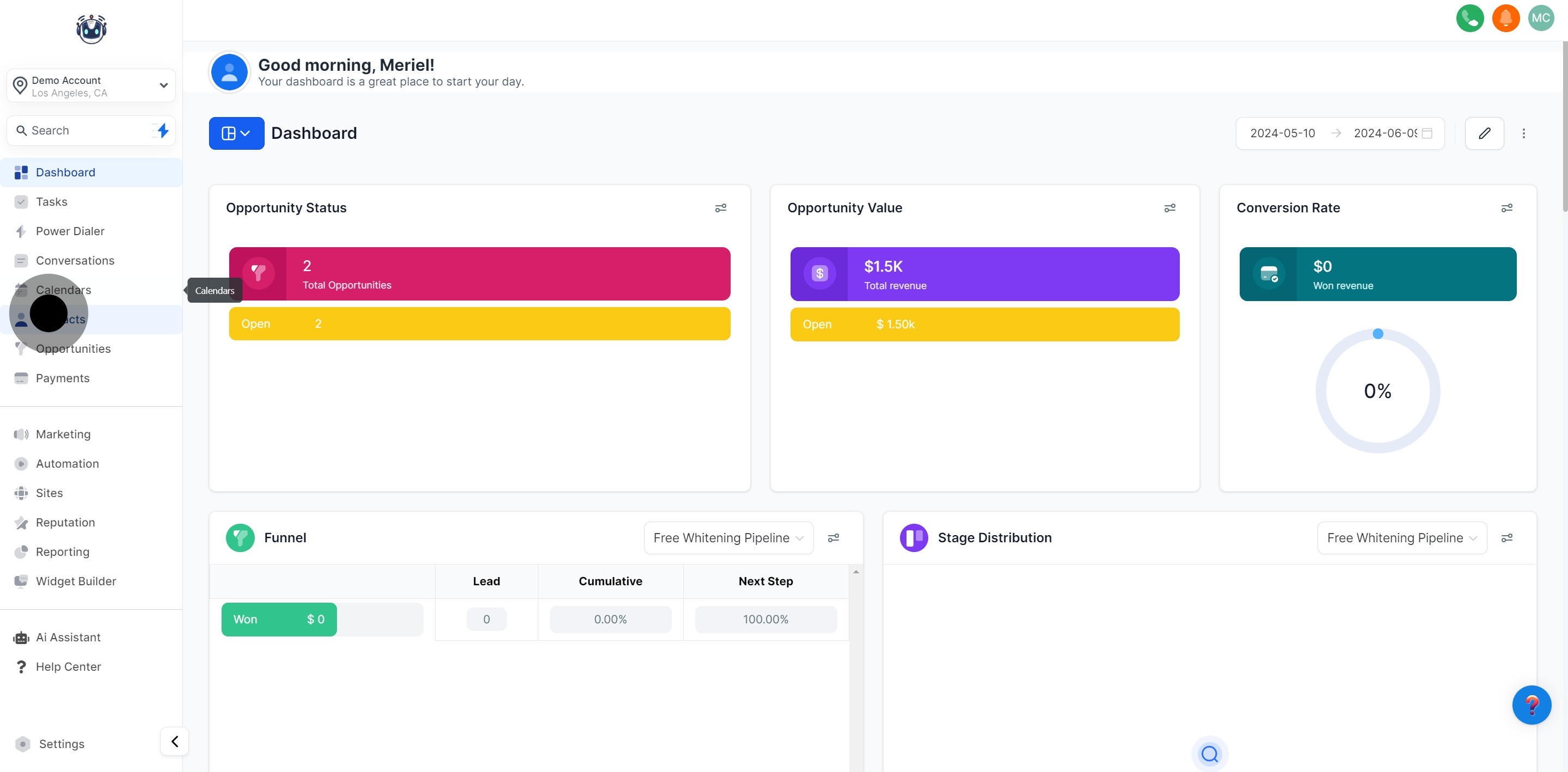 1 To start off, click on "Contacts".