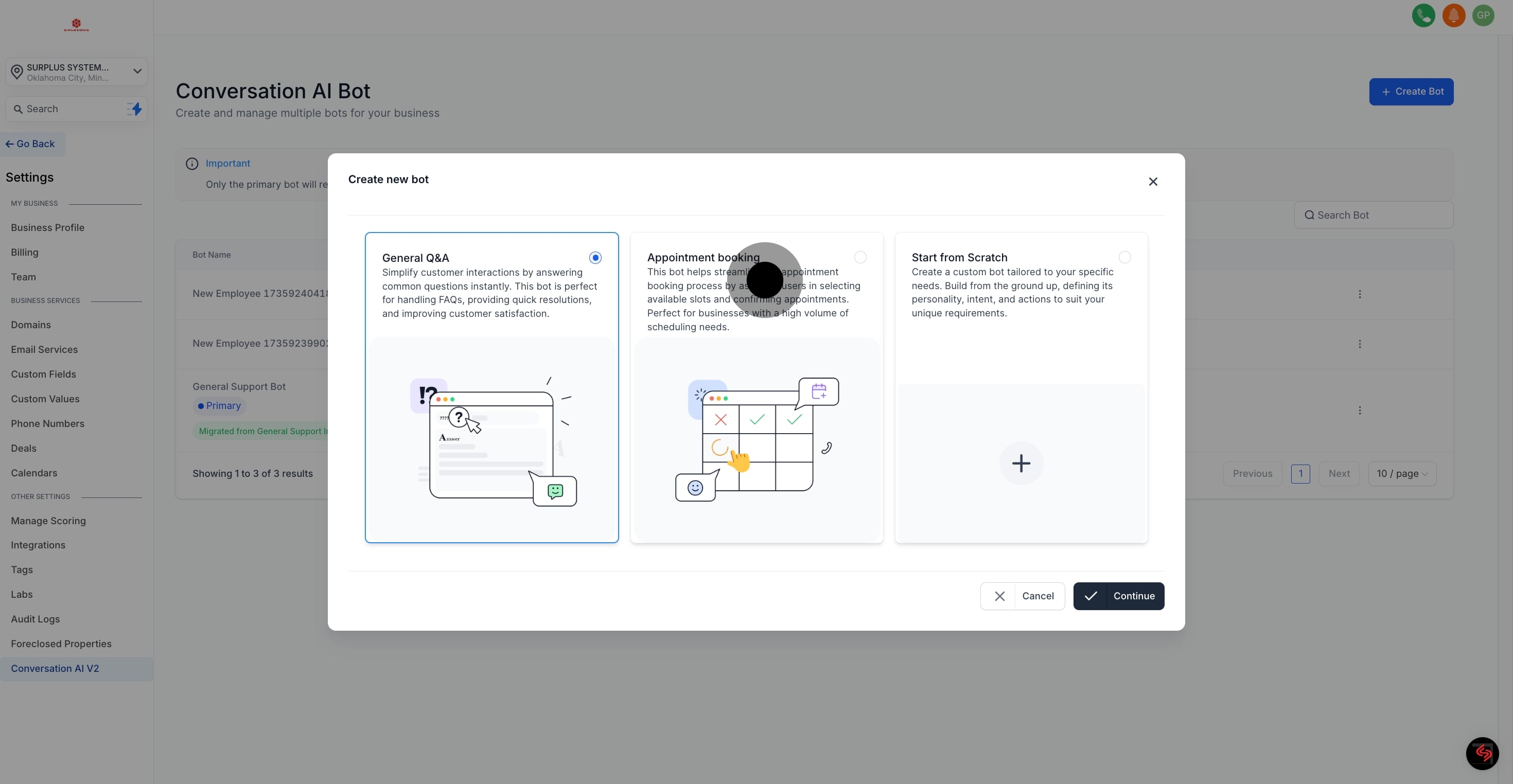3 Click on the element.