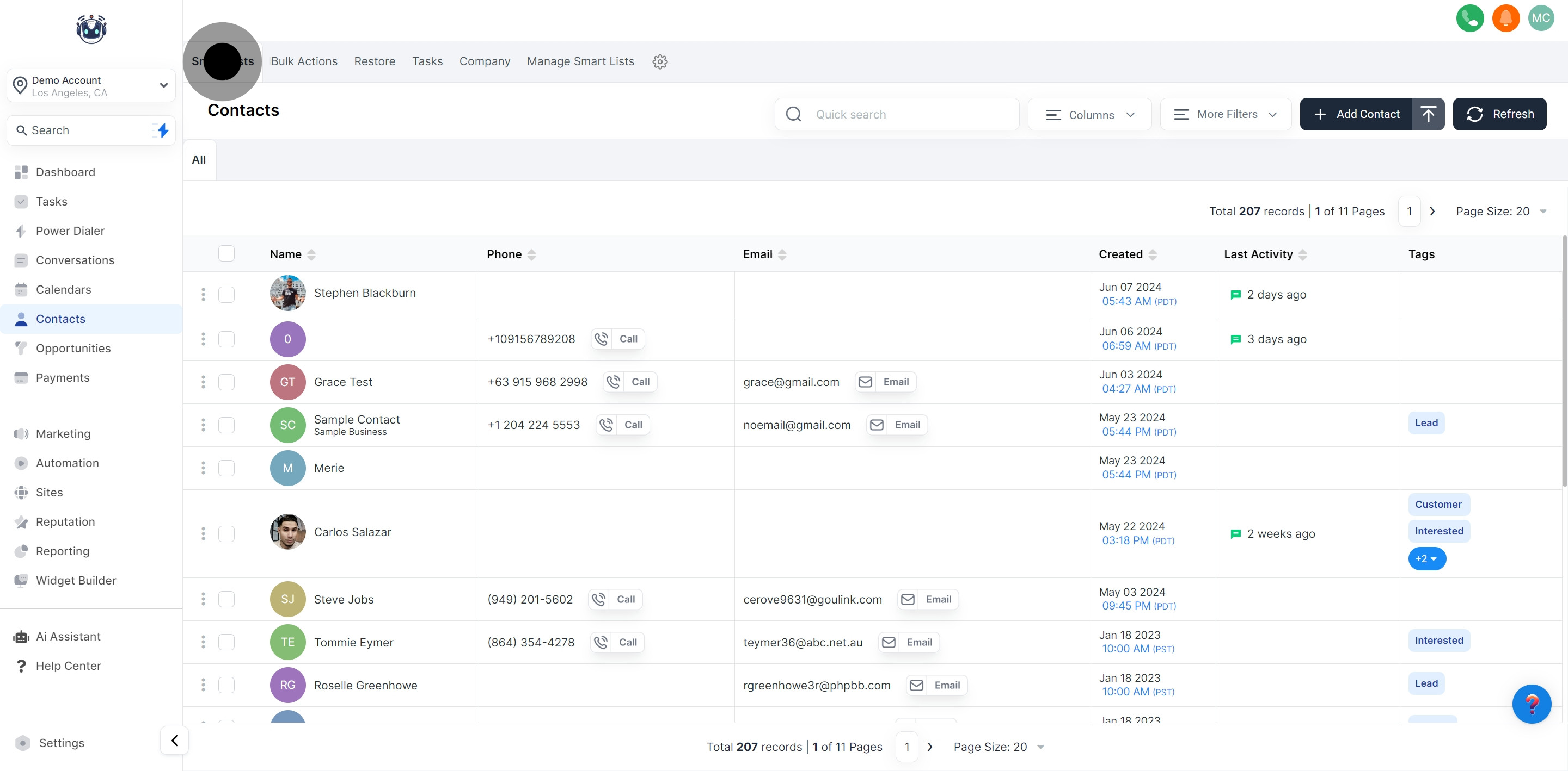 2 Next, click on "Smart Lists".