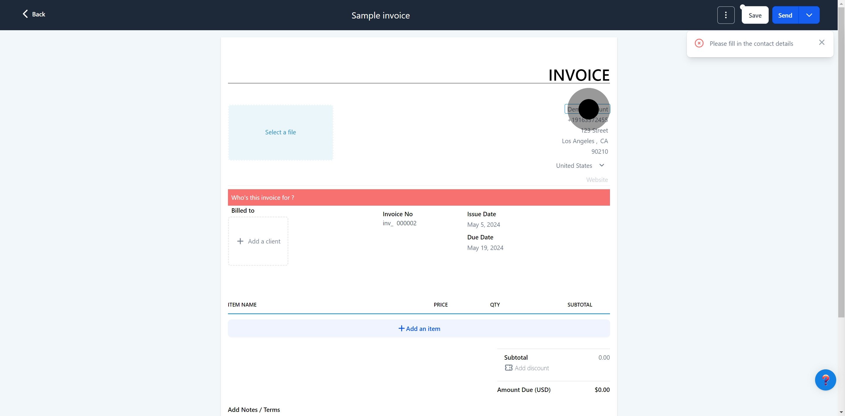 9 Now, click on the element.