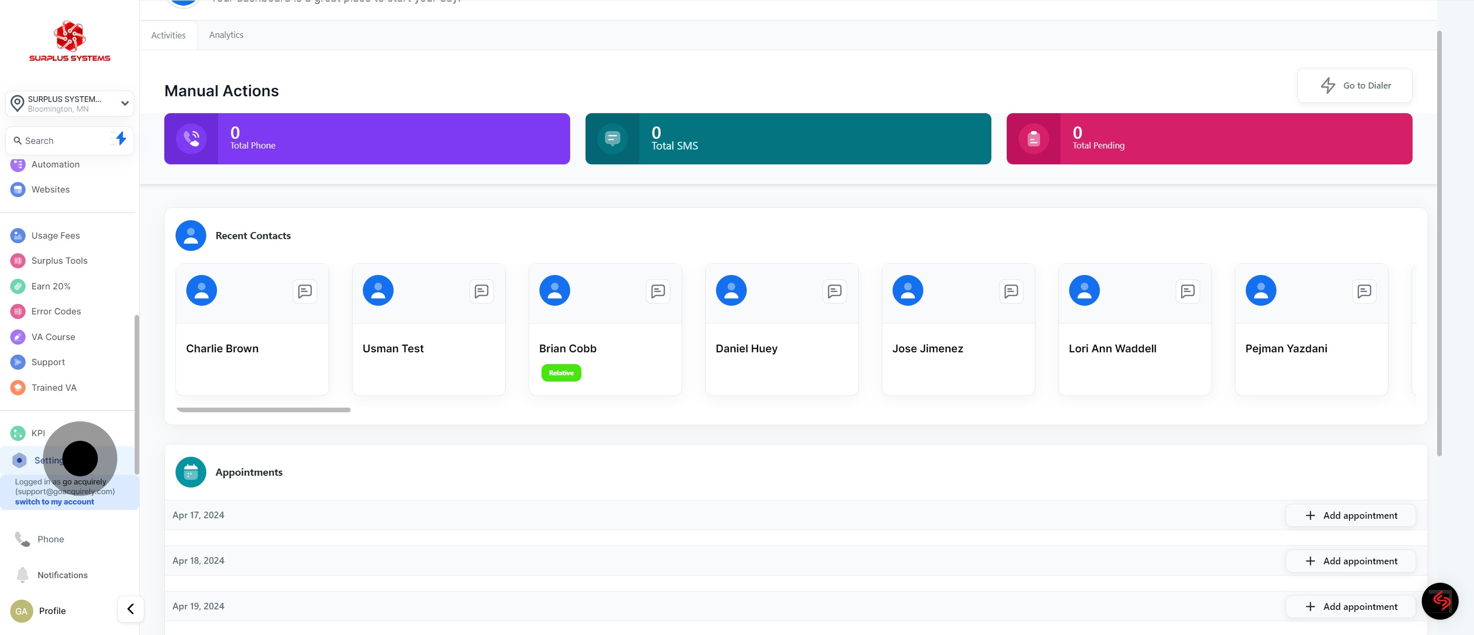 1 Click on the element.