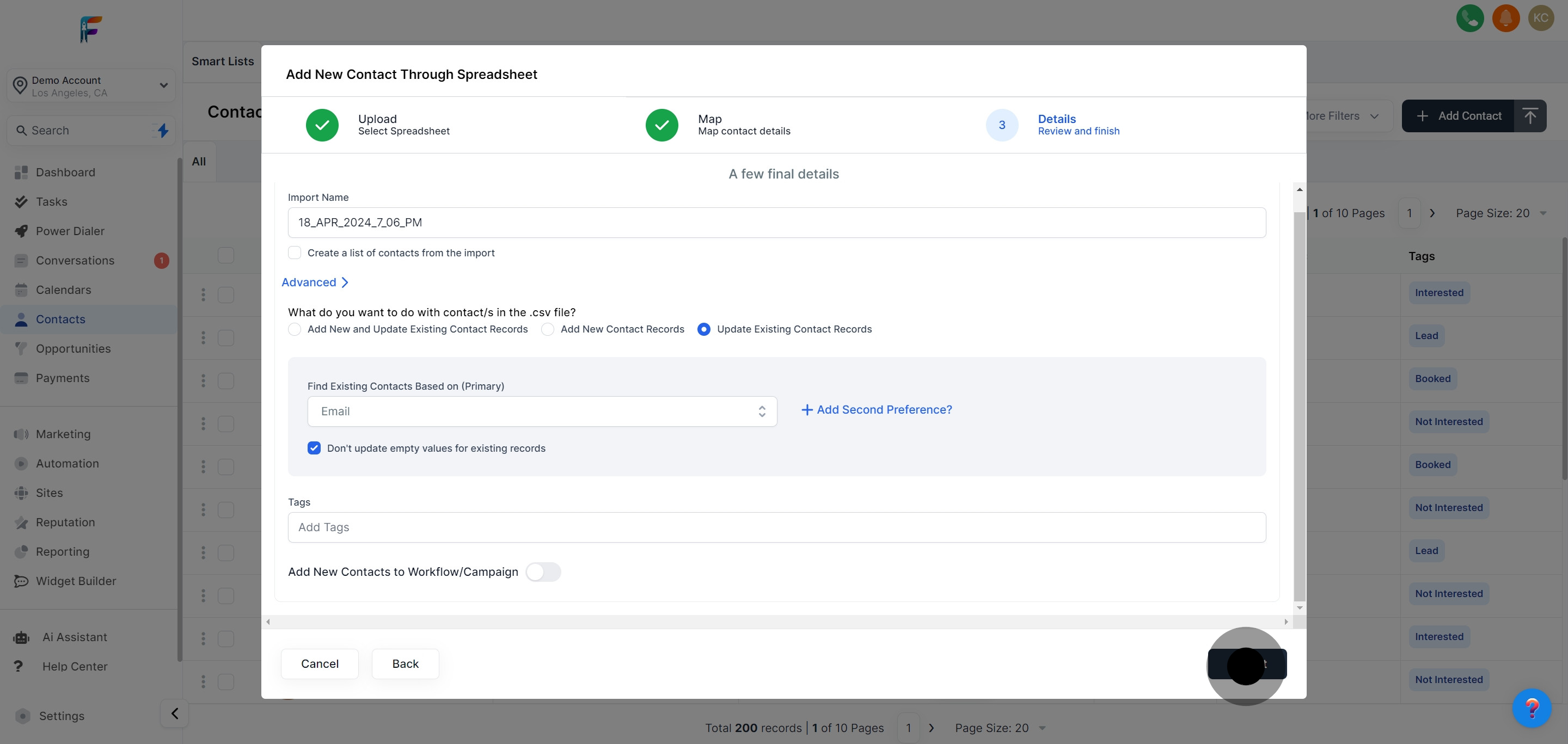 15 Click on "Submit".