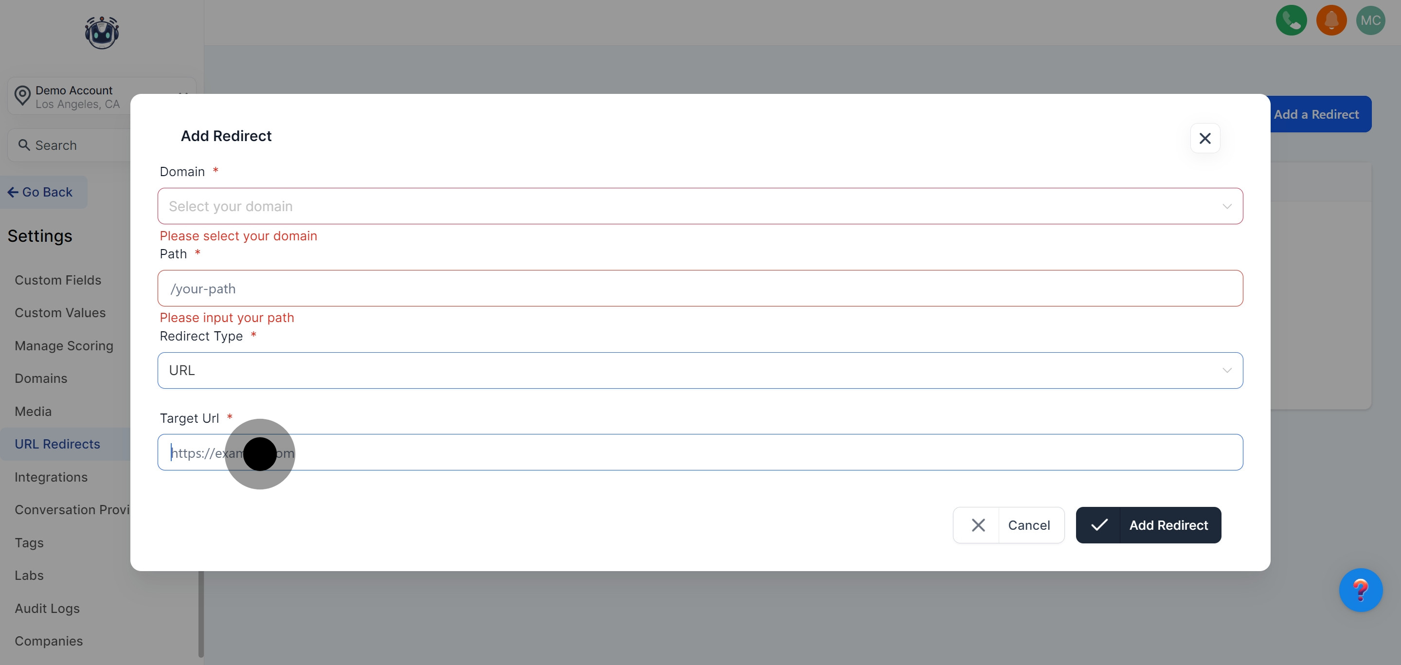 8 Afterwards, click on the element.