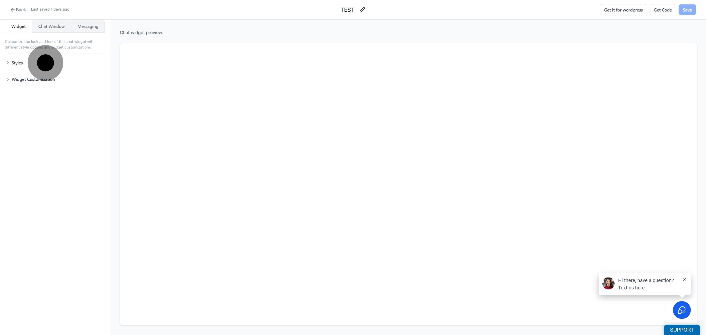 4 Click on "Styles".
