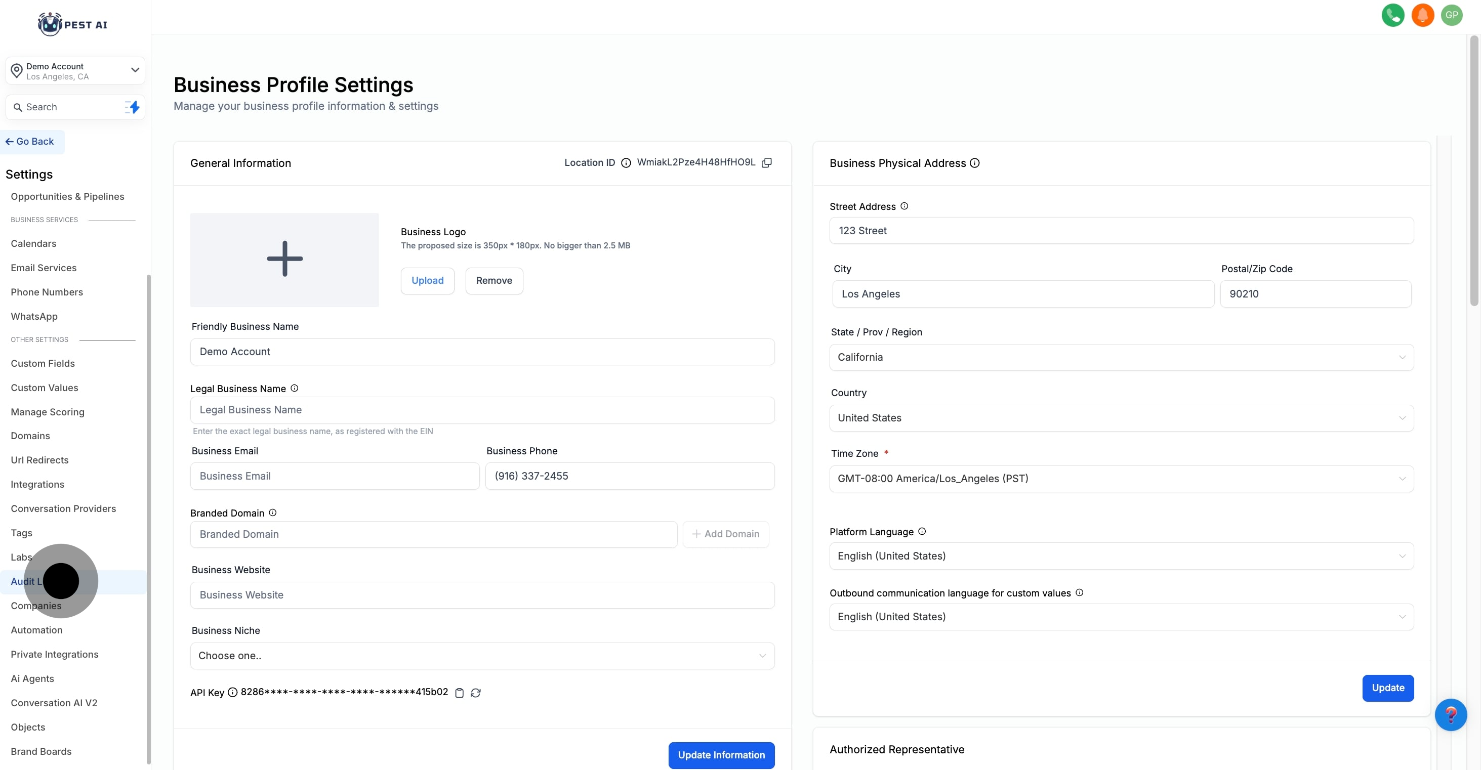 2 Click on "Audit Logs".