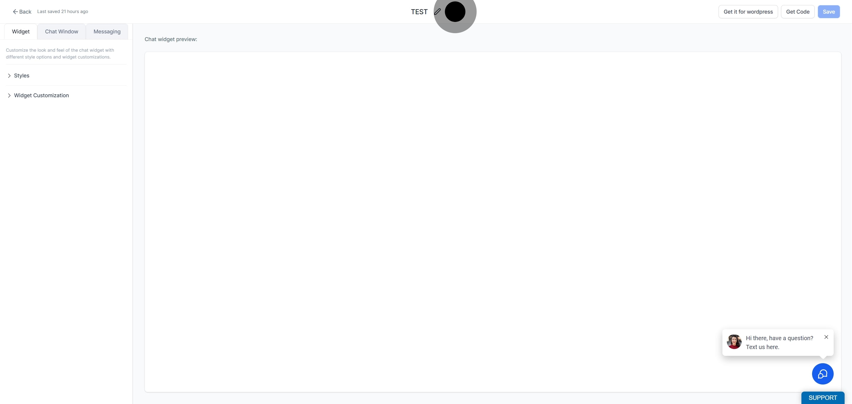 5 Click on "Chat Window".