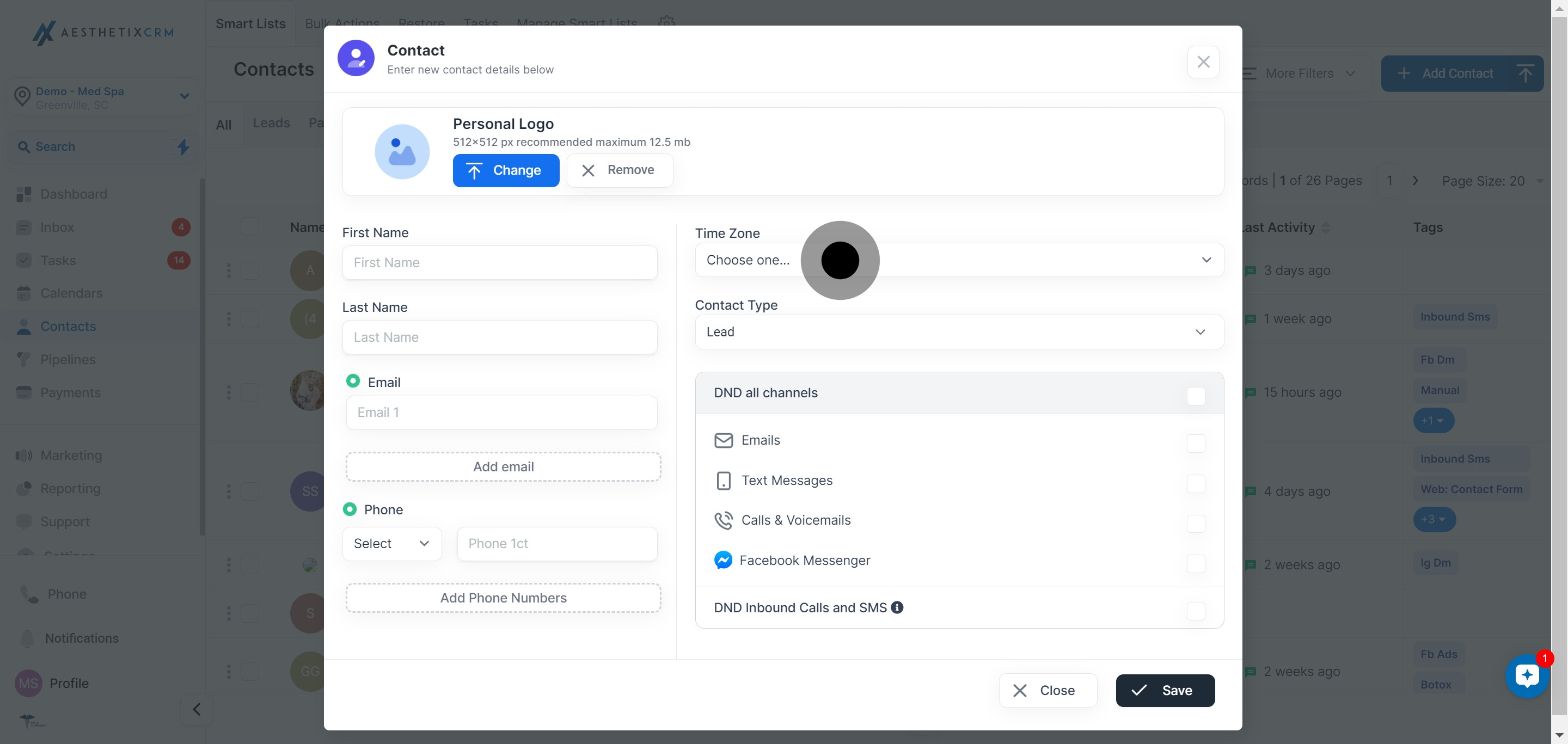 8 Click on "Choose one...".