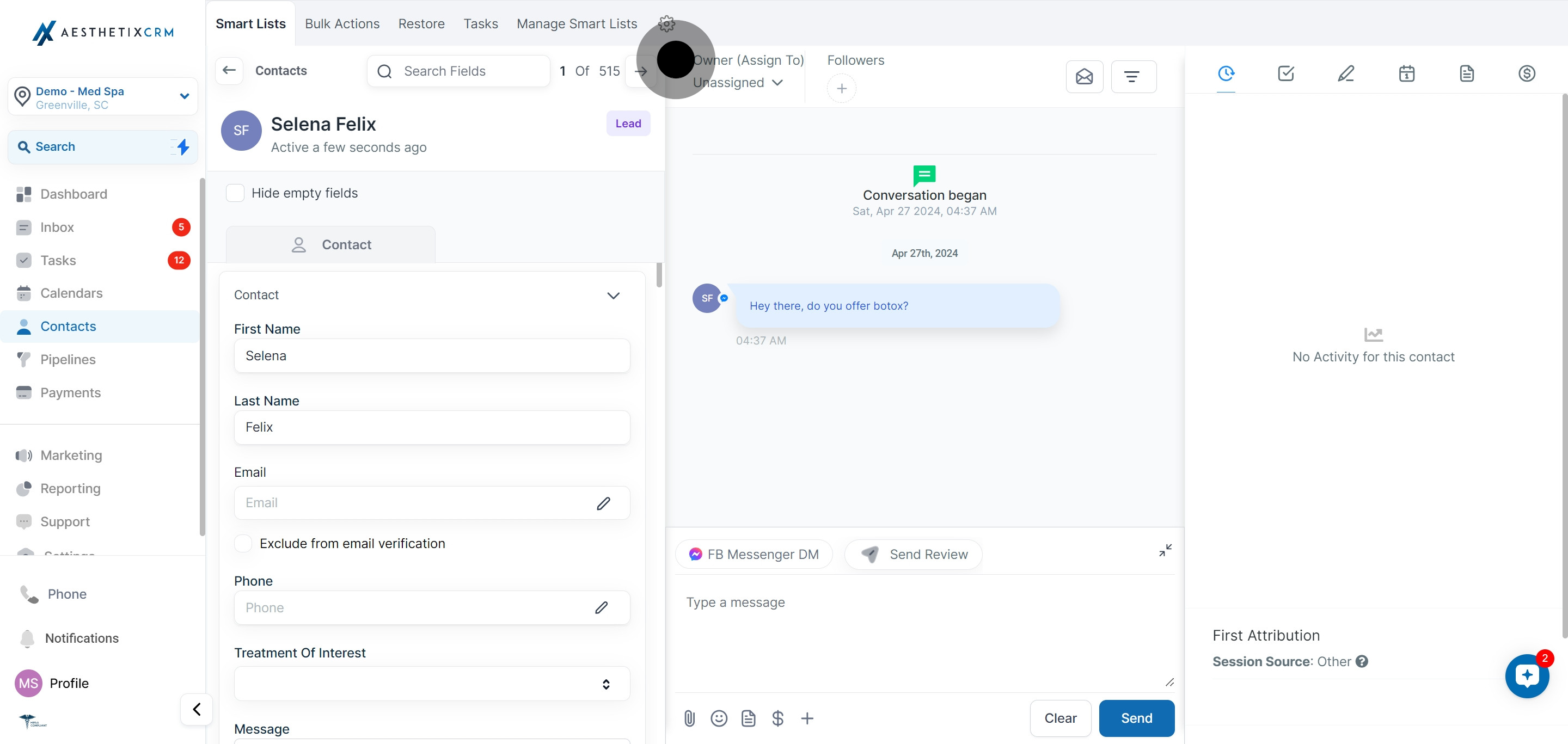4 Click on "Owner (Assign To)".
