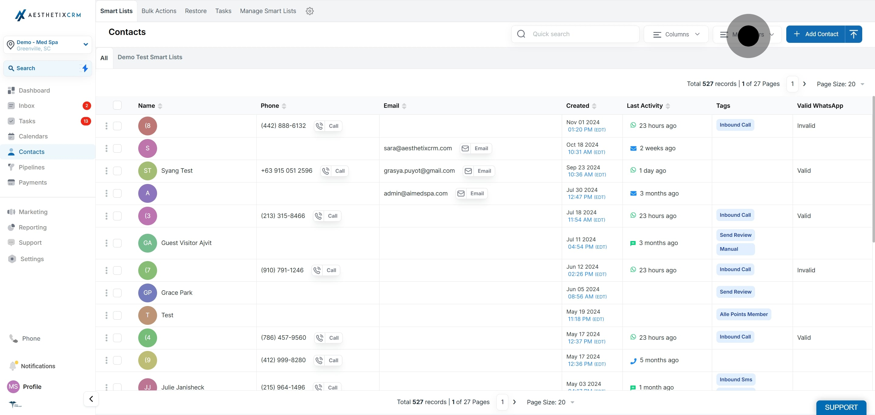 2 Click on the element.