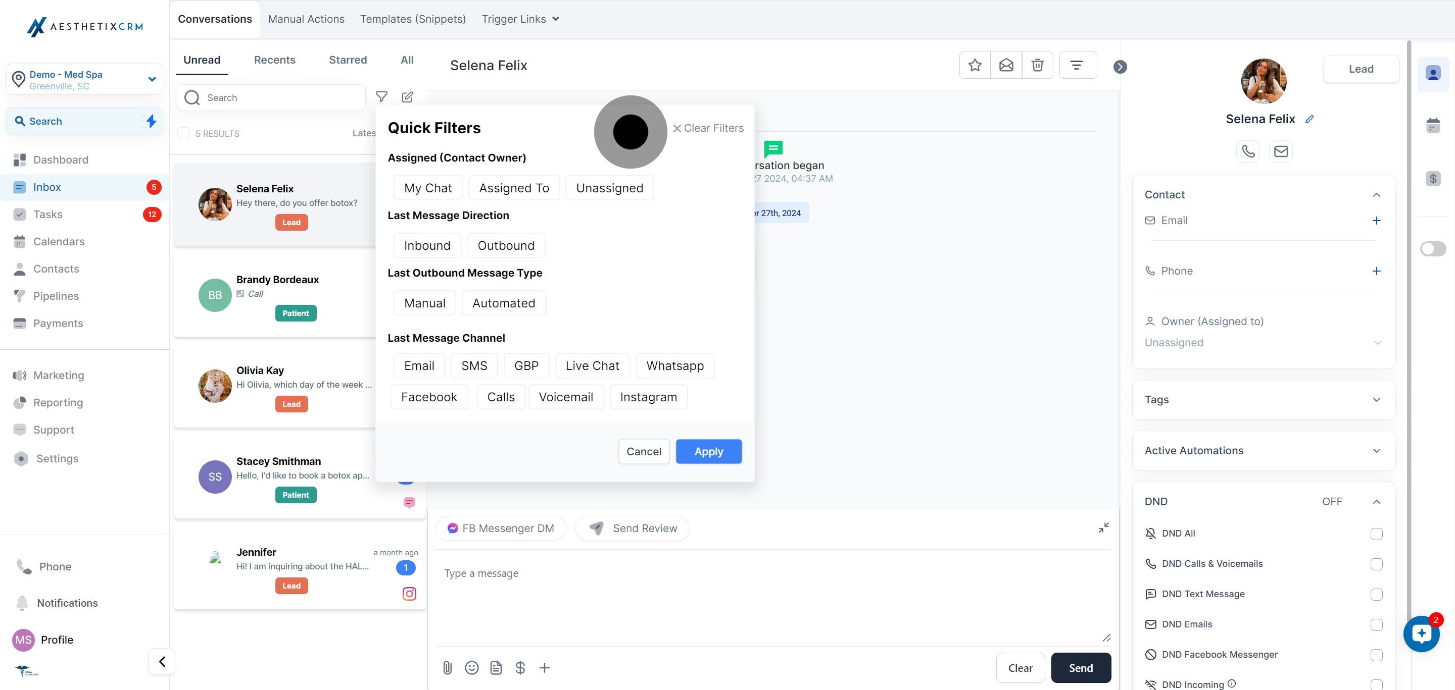 3 Next up, click on "Quick Filters".