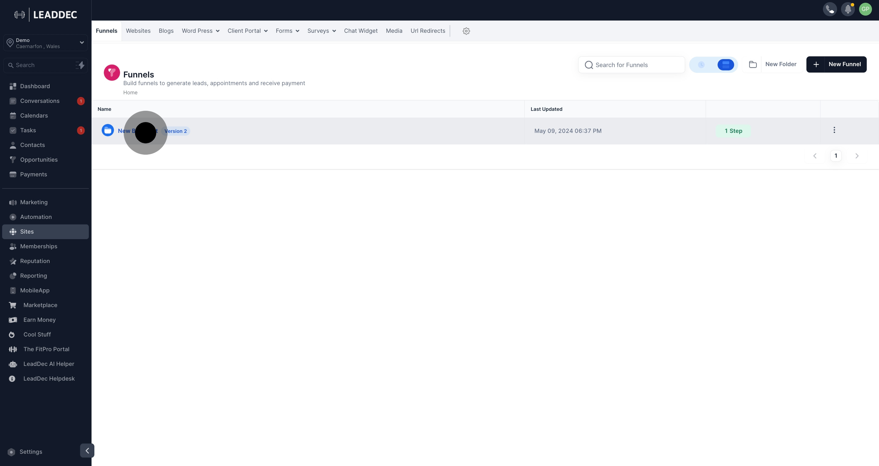 2 Click on "New Blog Post".