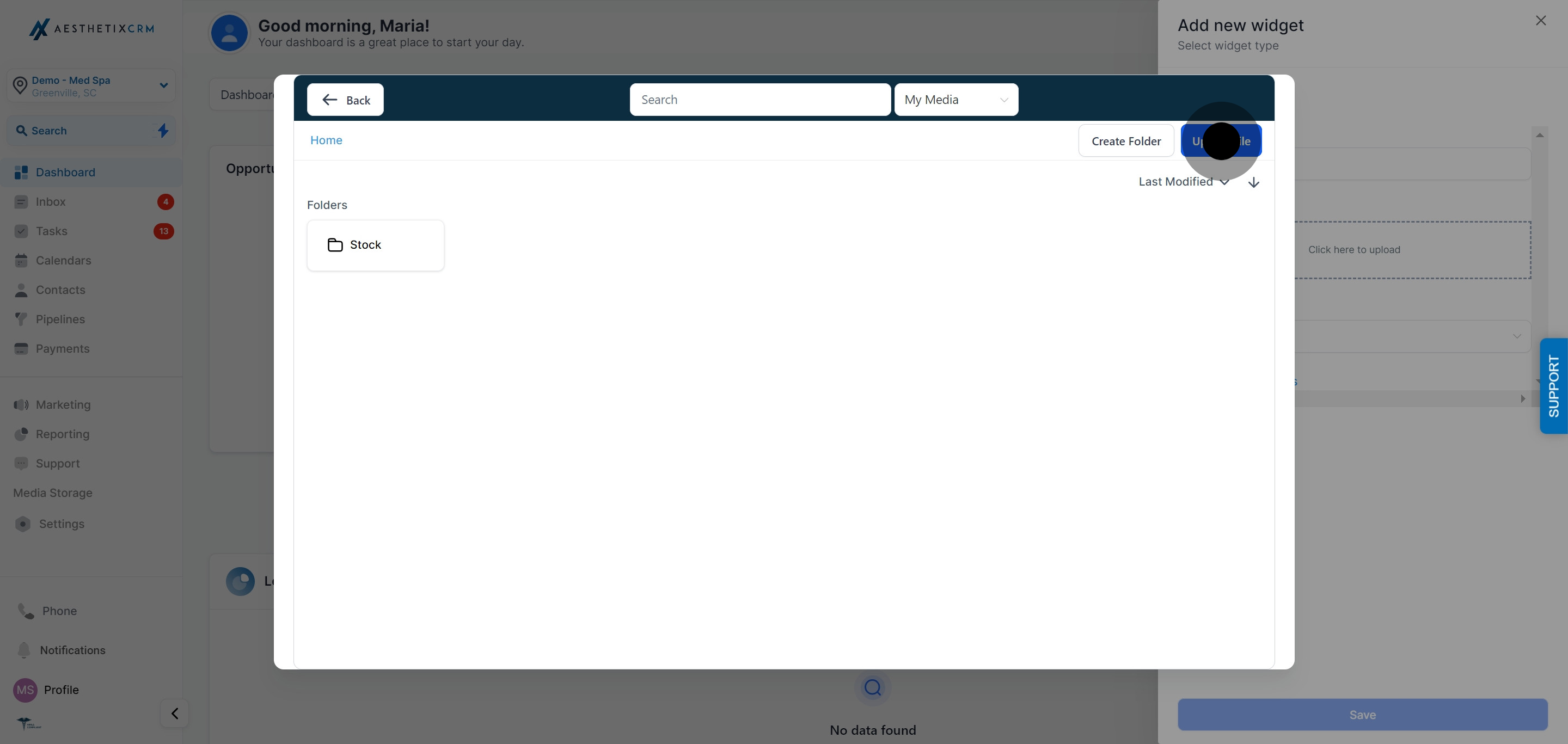 8 Click on "Upload File".