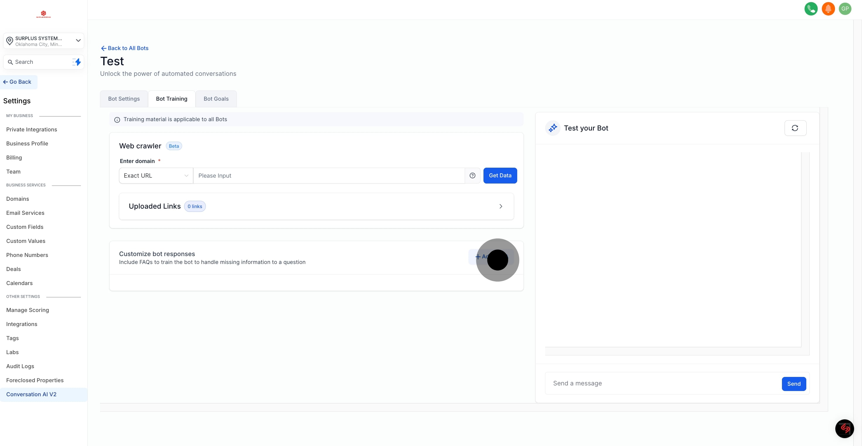 12 Click on "Add Q & A".