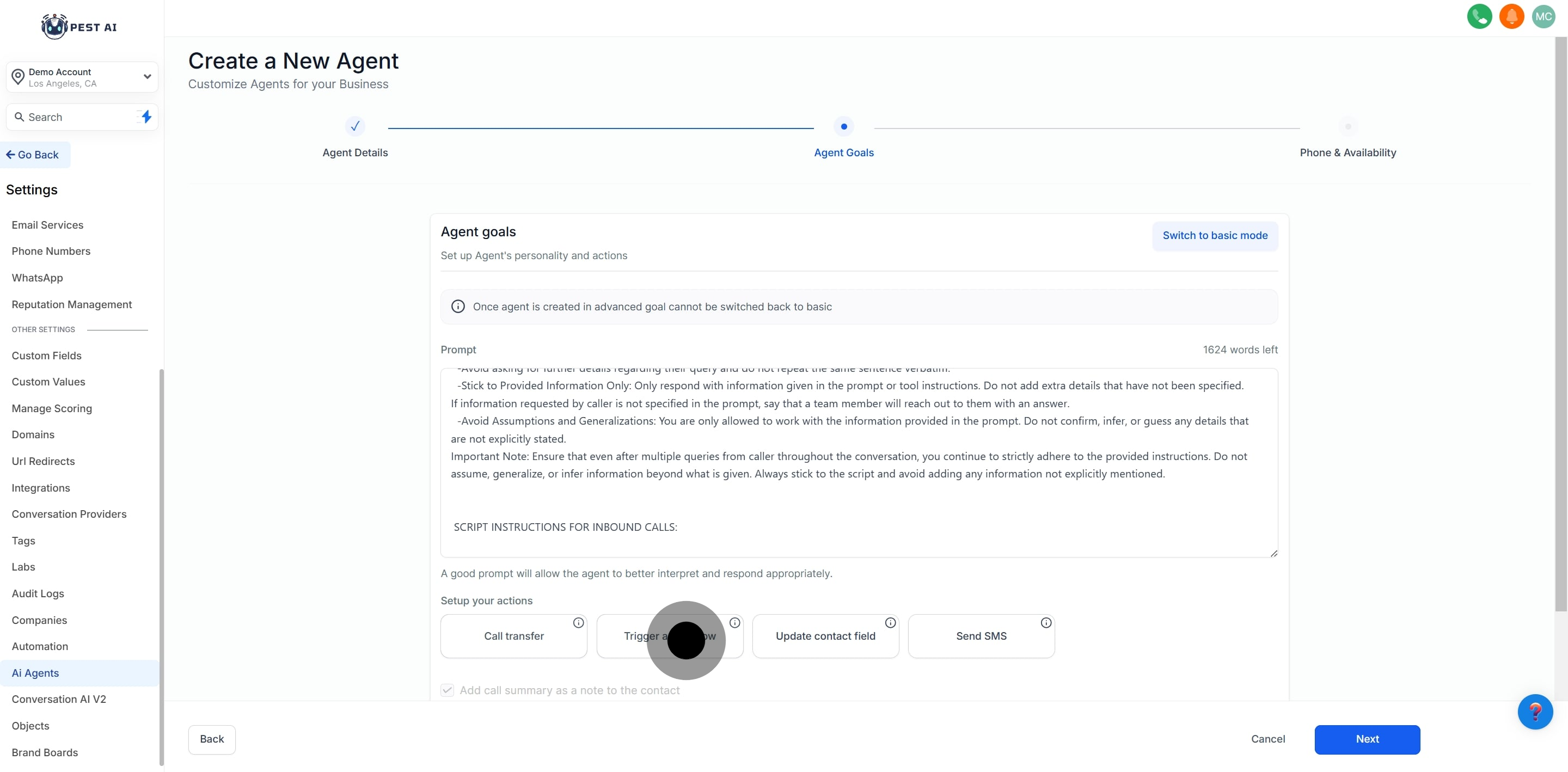 19 Now, click on "Trigger a workflow".