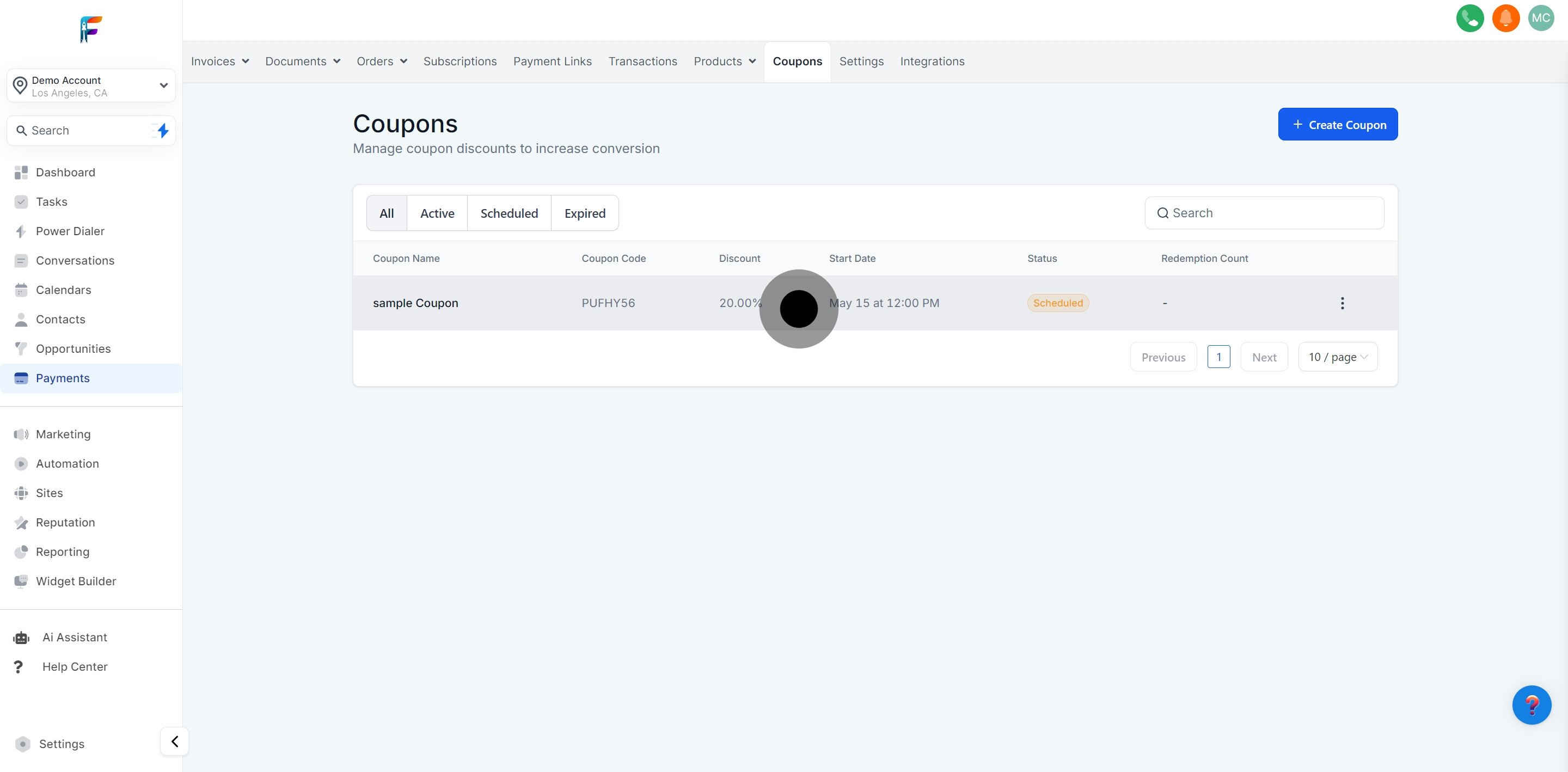 16 Click on "20.00%".