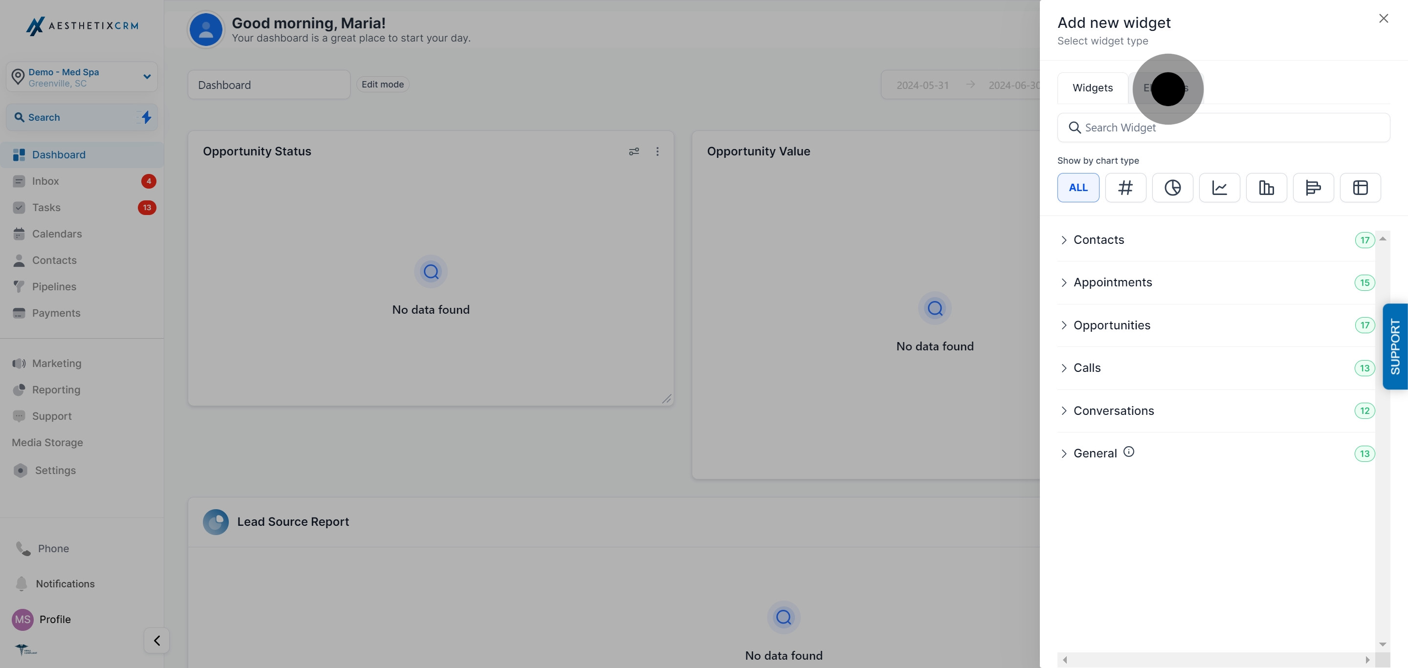 4 Click on "Elements".