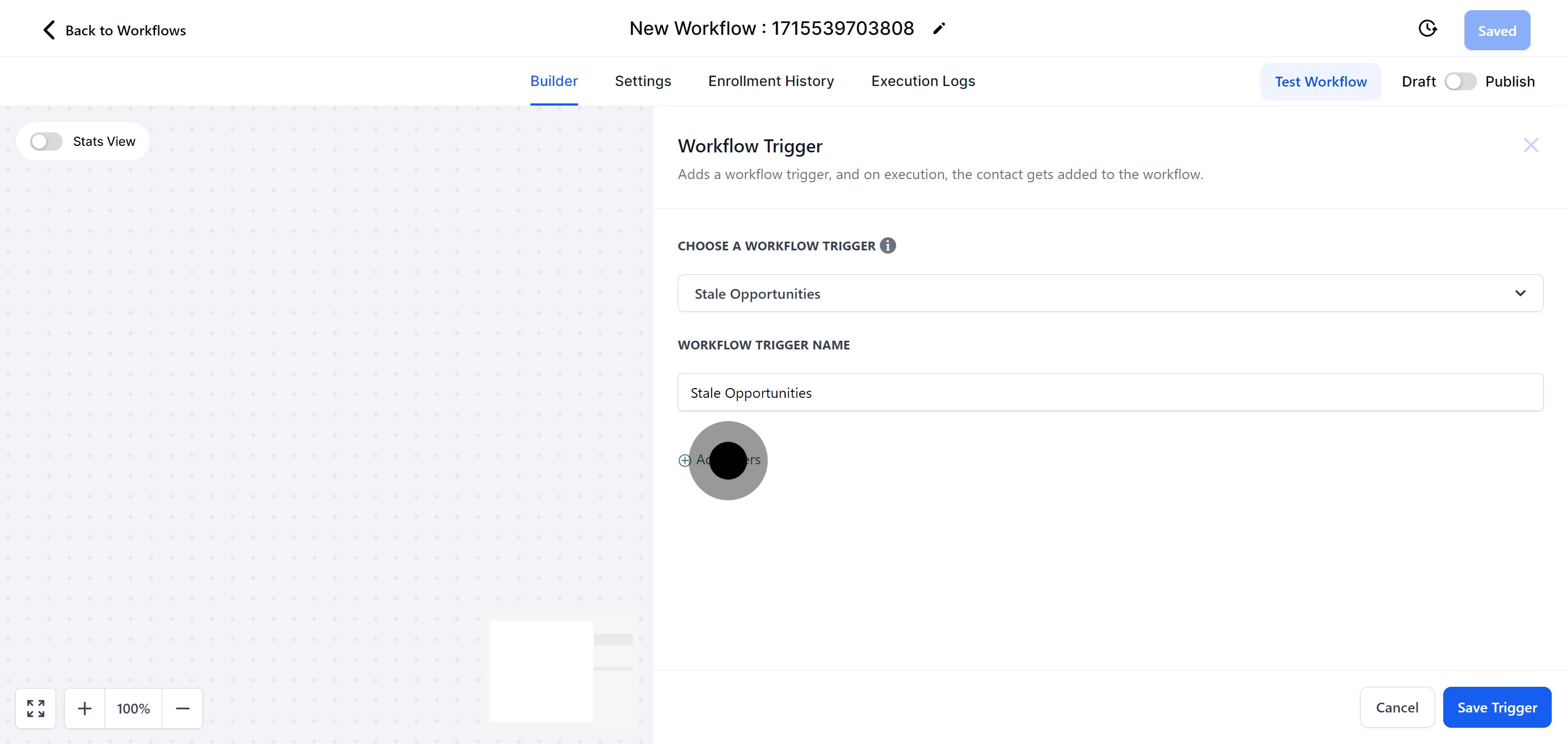 6 Click on "Add filters".