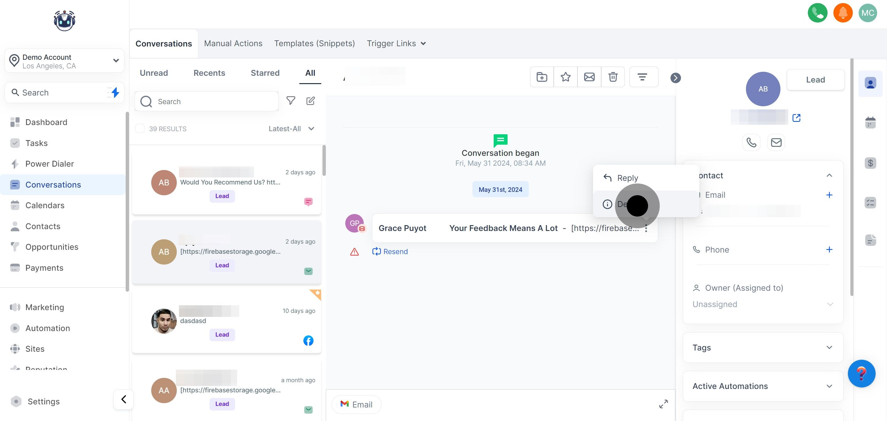 4 Click on "Details".