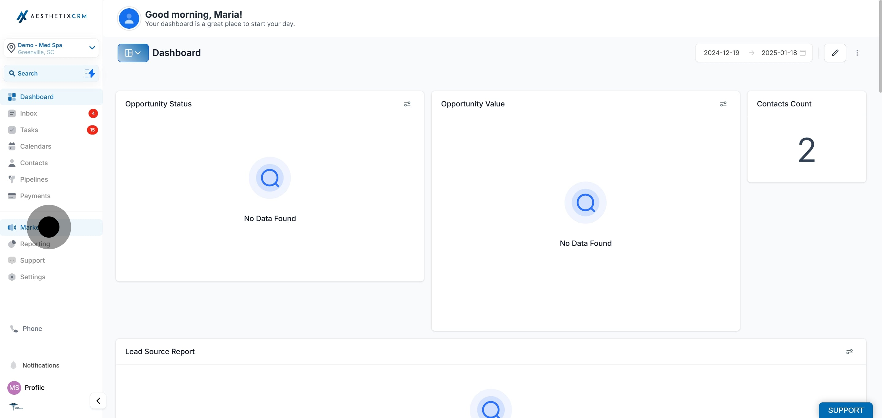 1 Firstly, click on the element.