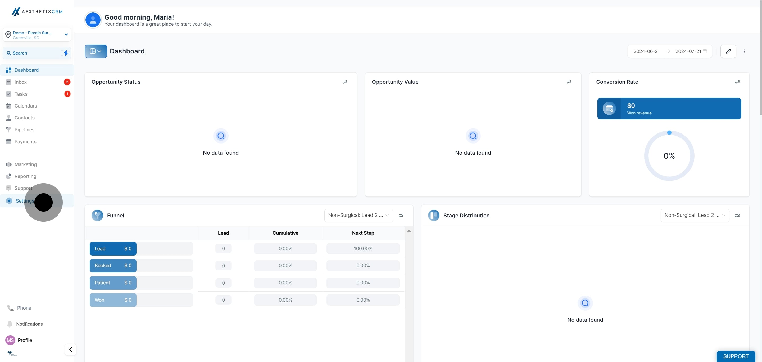 1 To get started, click on the element.