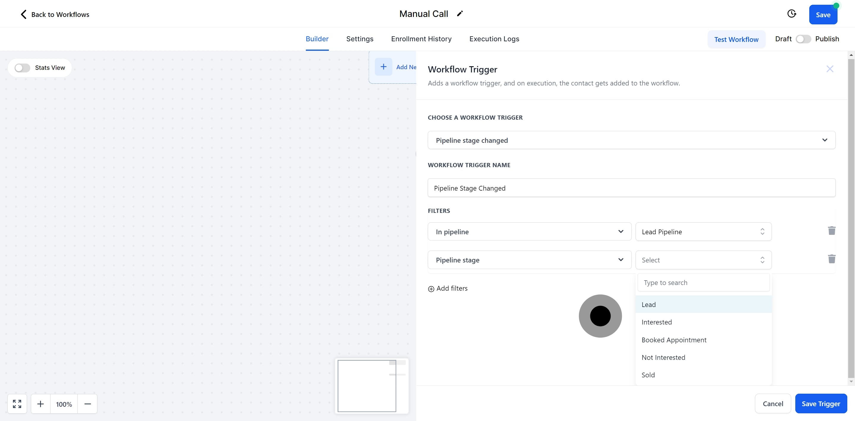 10 Next up, click on "Lead".