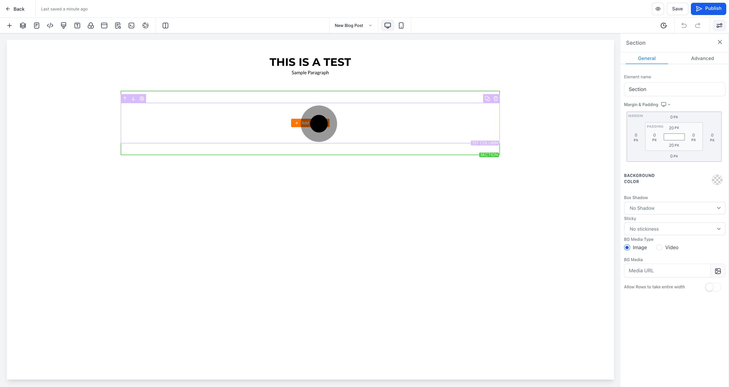 5 Click on "Add Element".
