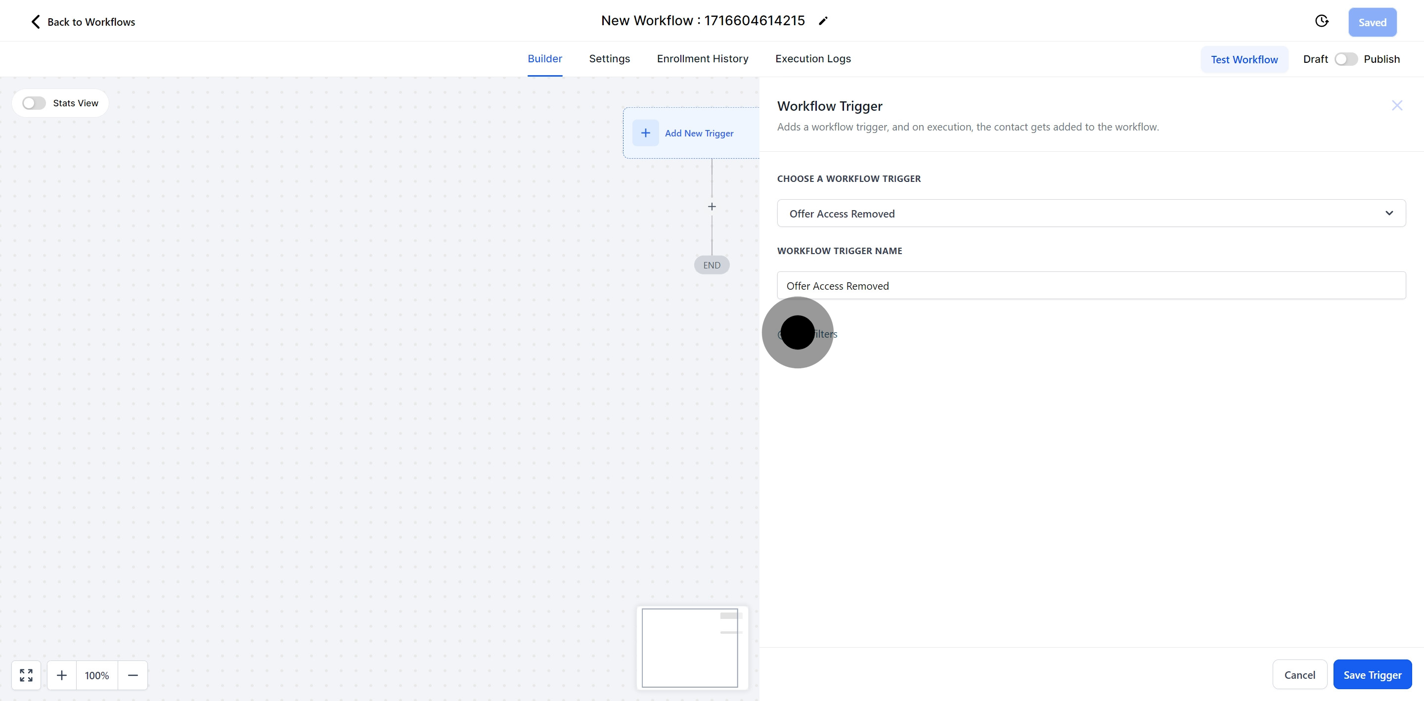 6 Click on "Add filters".