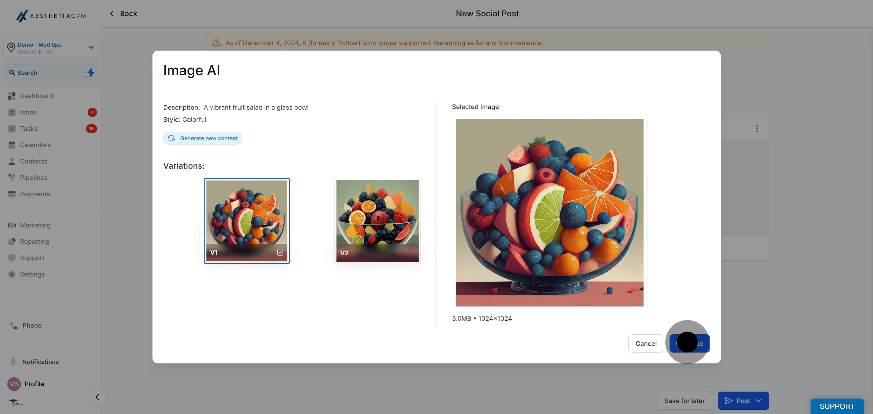 11 Afterwards, click on "Selected Image".