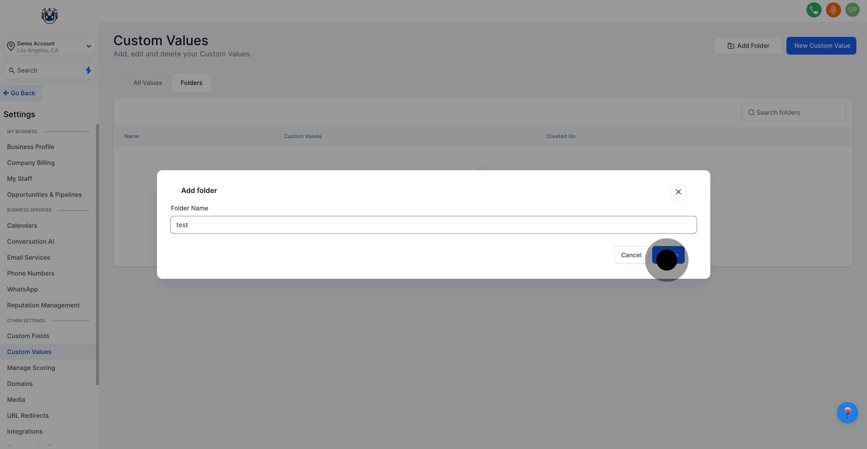 6 Then, click on "Create".