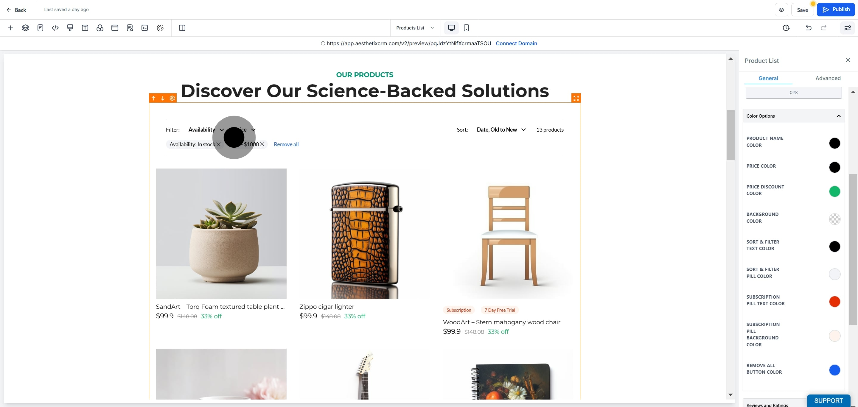 4 Click on "Price".