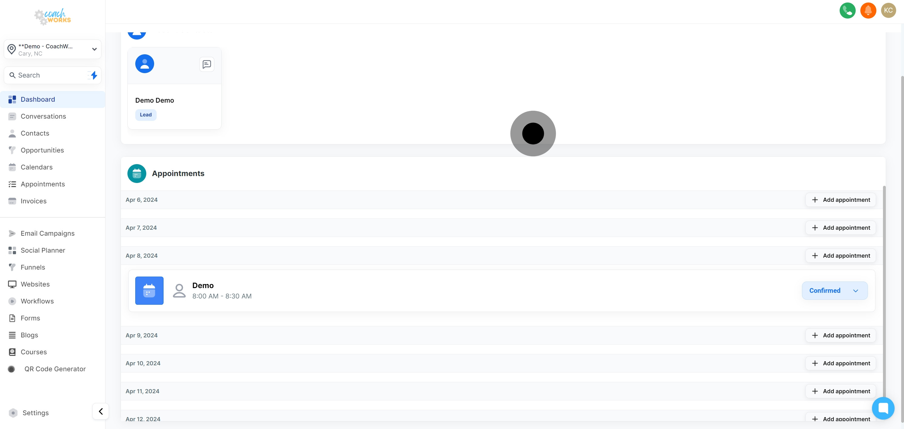 5 Next, click on "Apr 6, 2024".