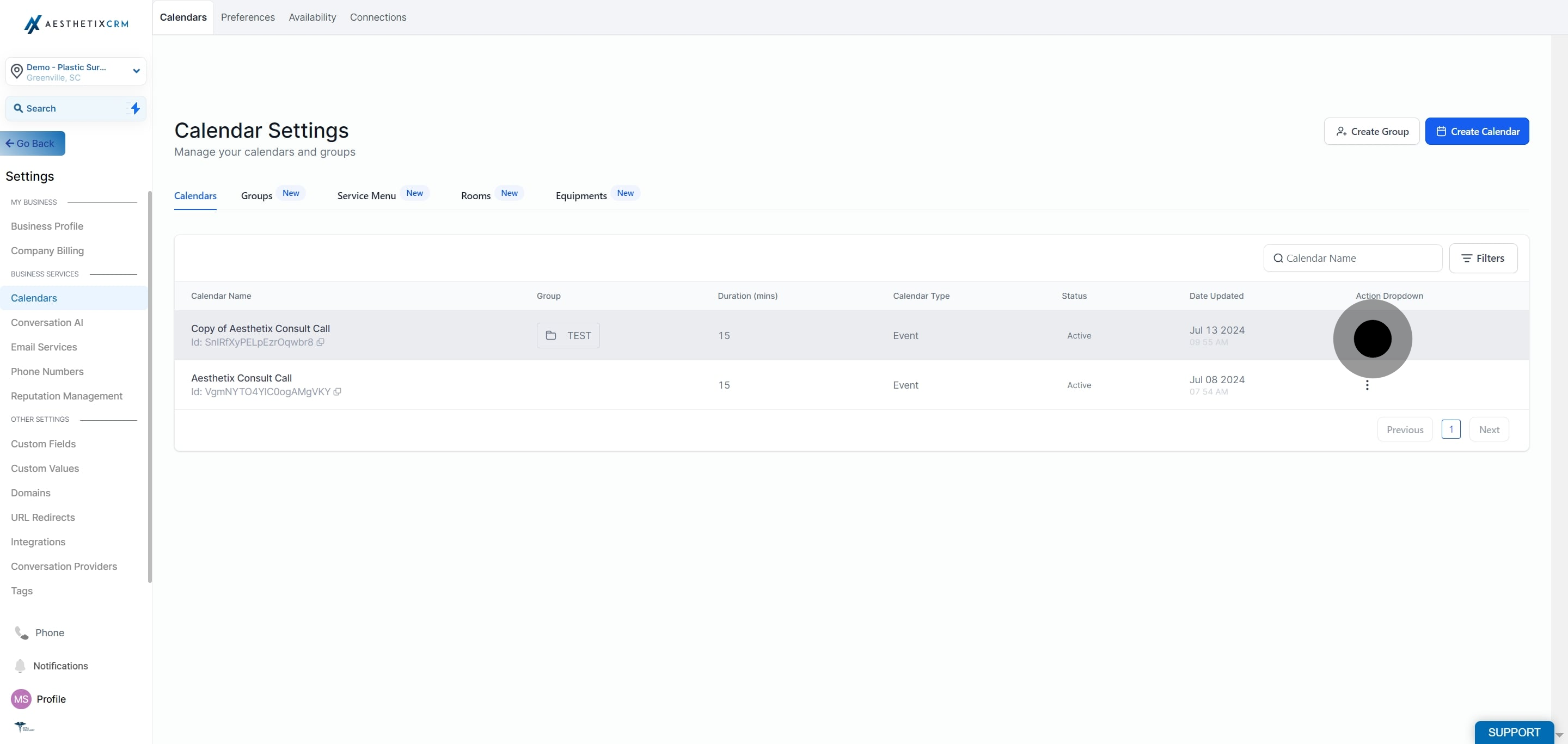 3 Next, click on the element.