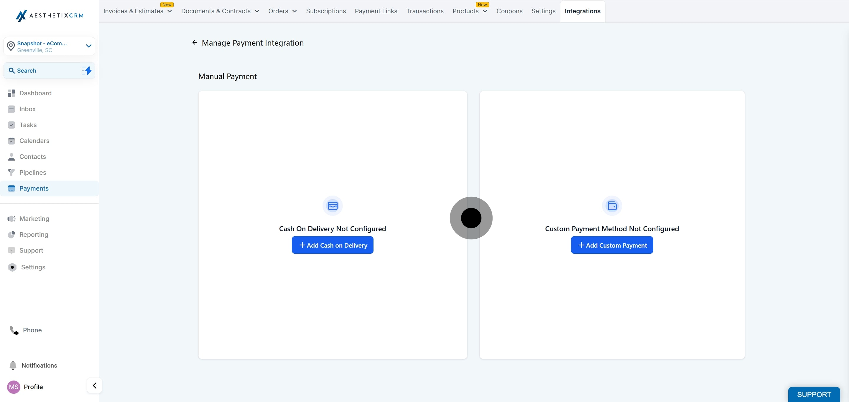 4 Once that's done, click on "Add Cash on Delivery".