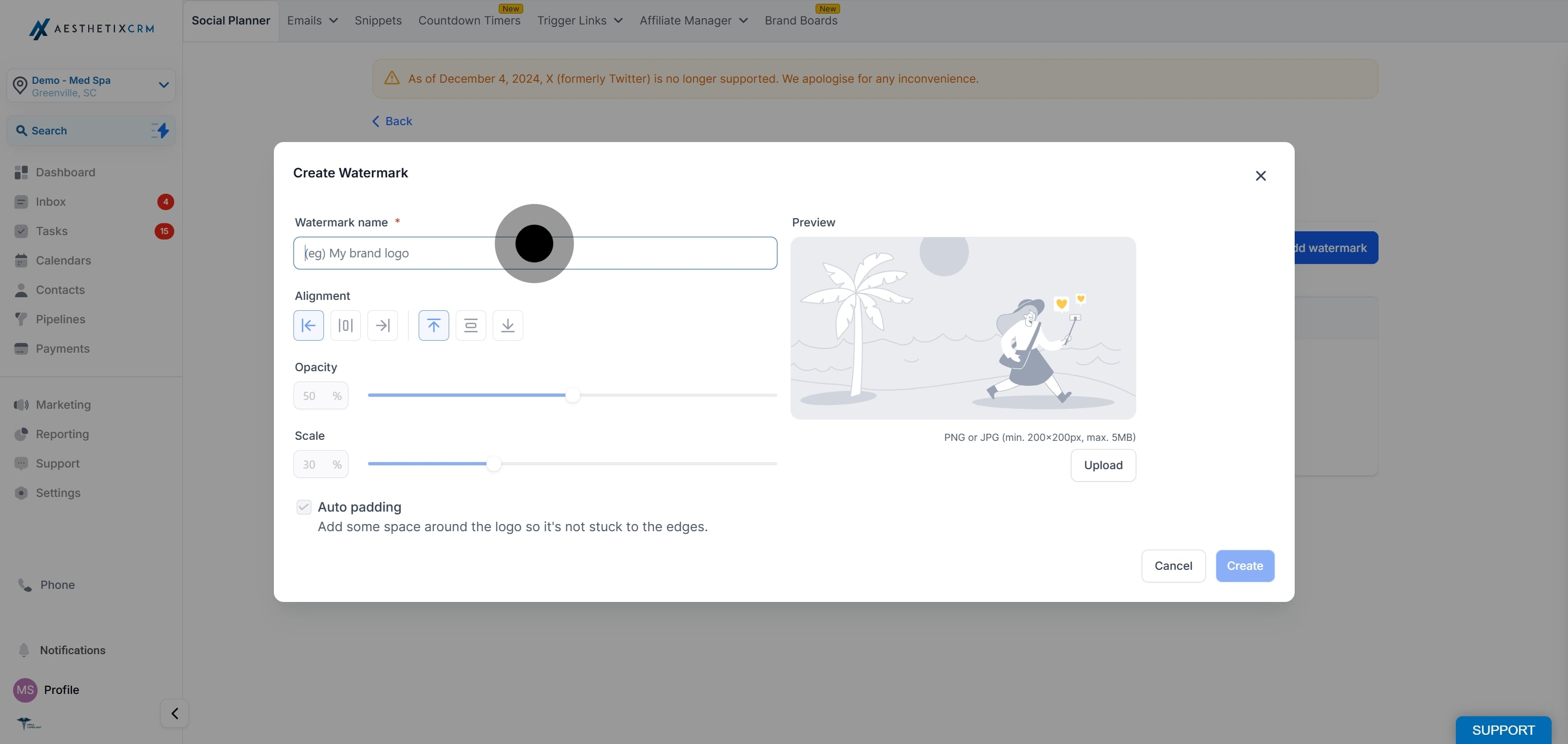 6 Click on the element.