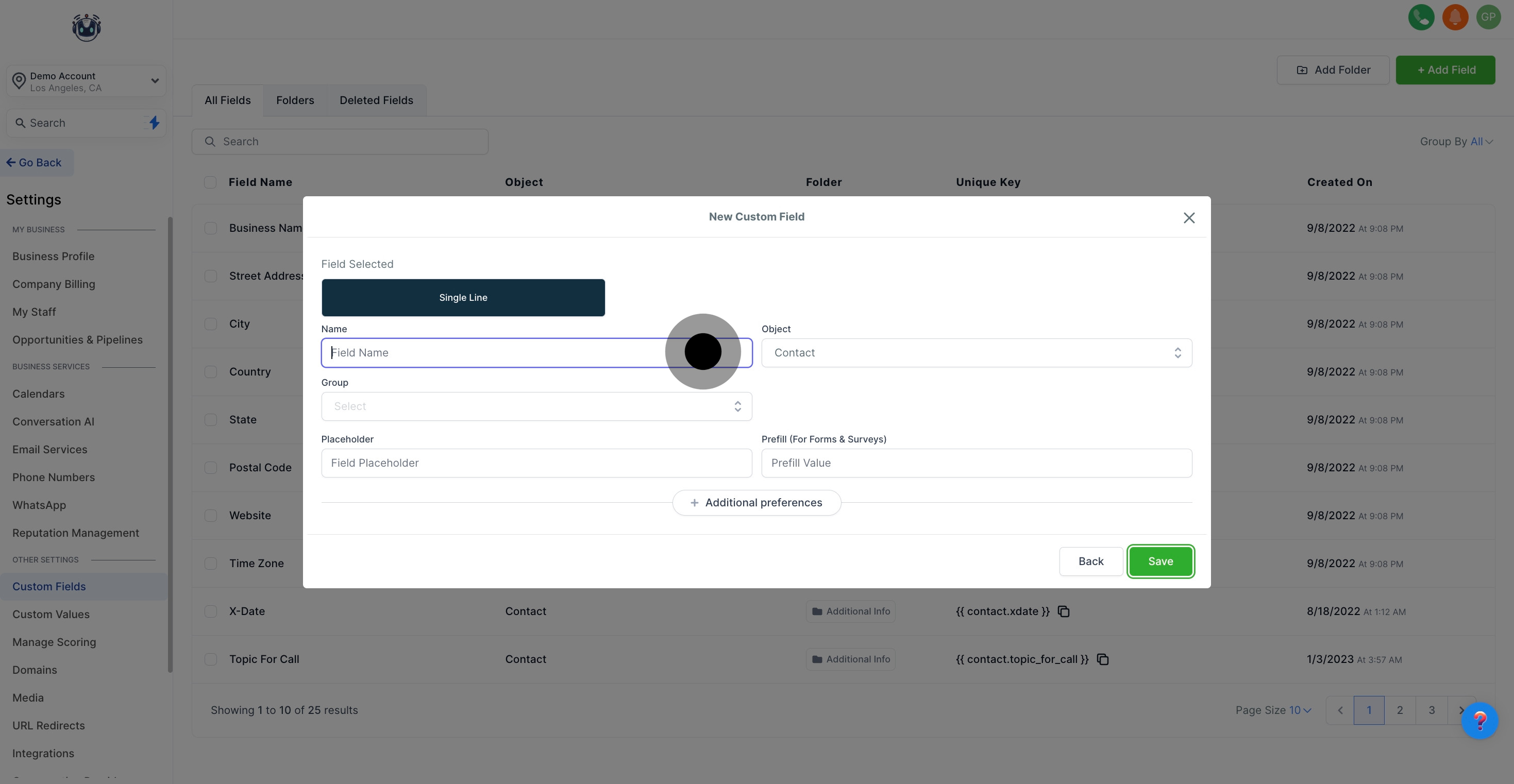 7 Next, click on the element.