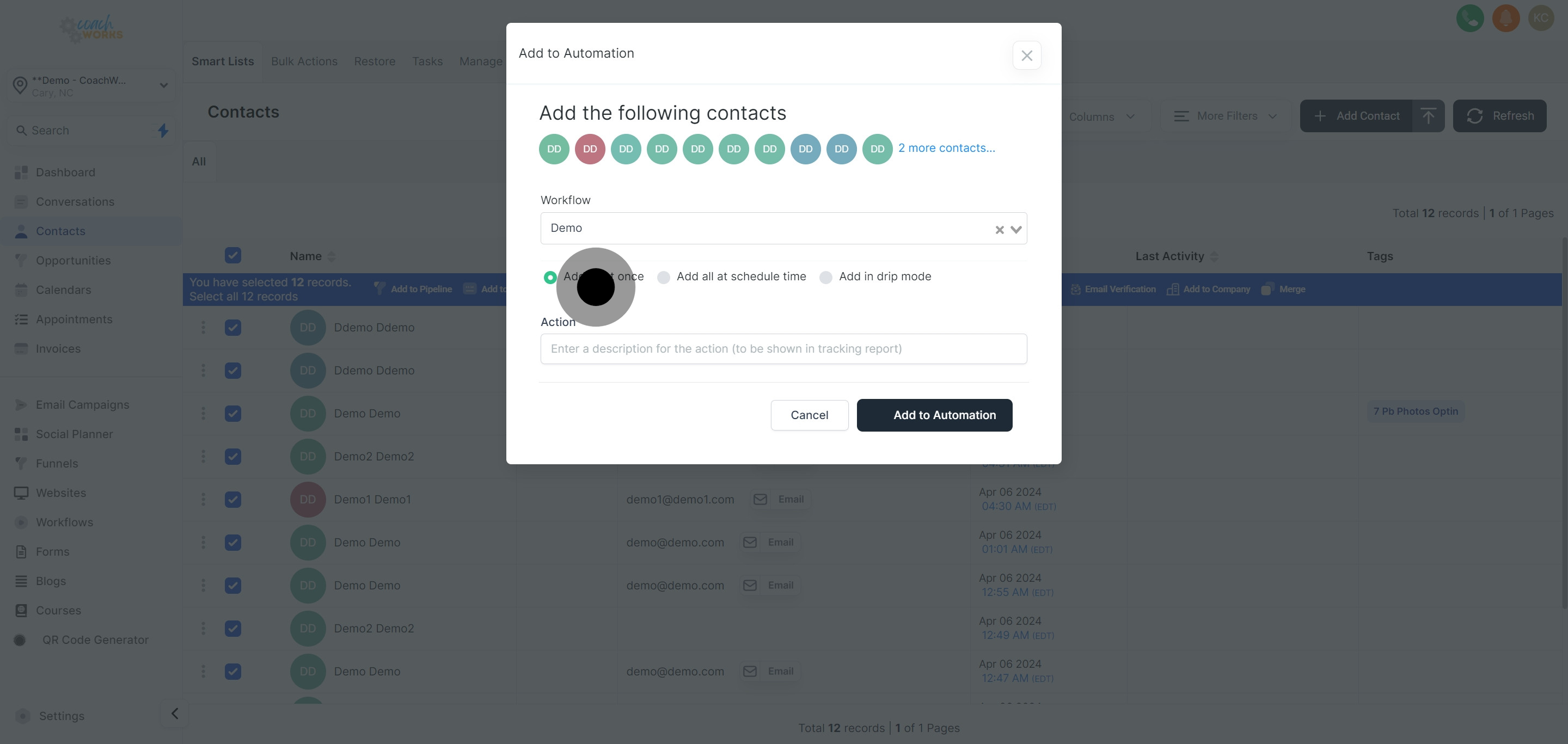 8 Click on "Add all at once".
