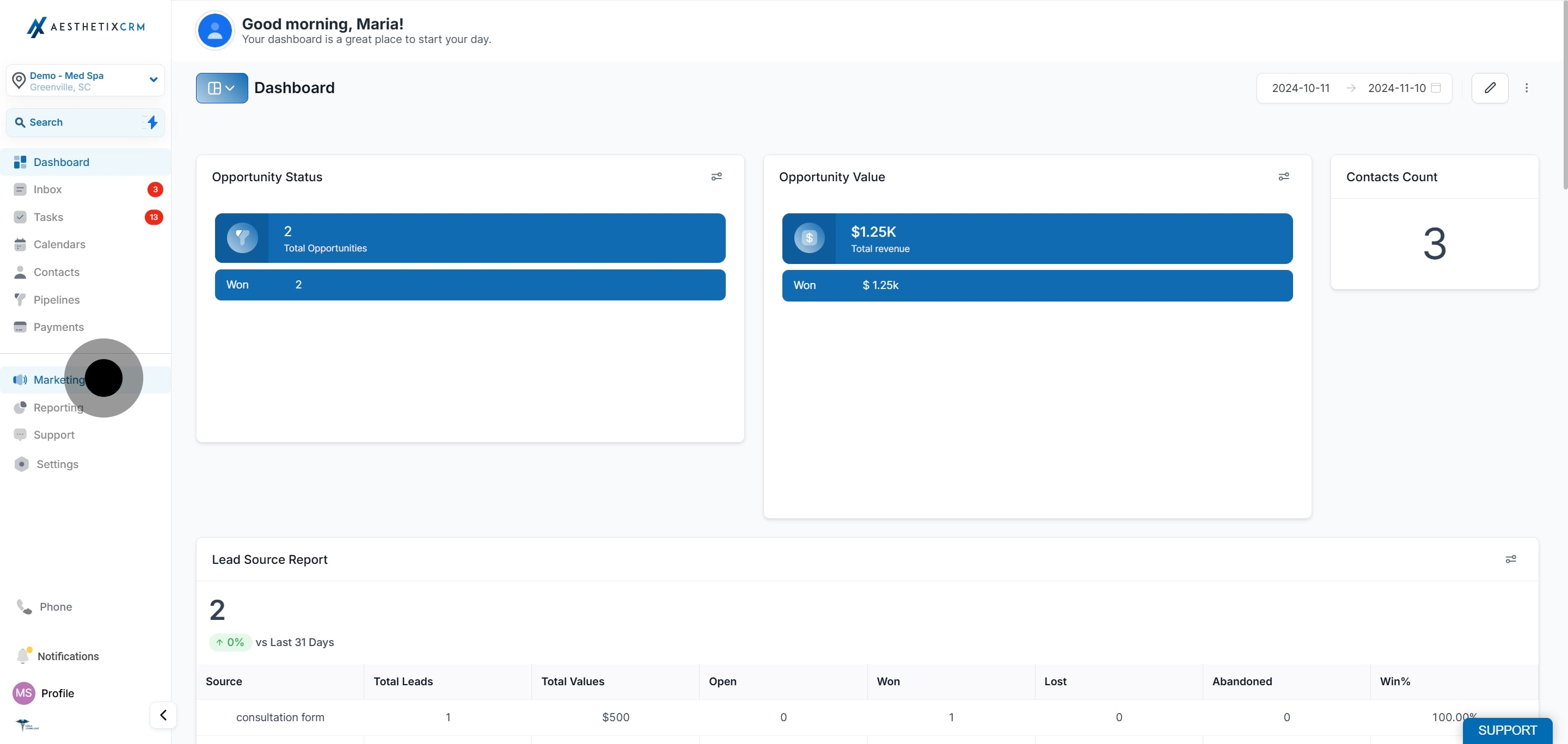 1 First off, click on the element.