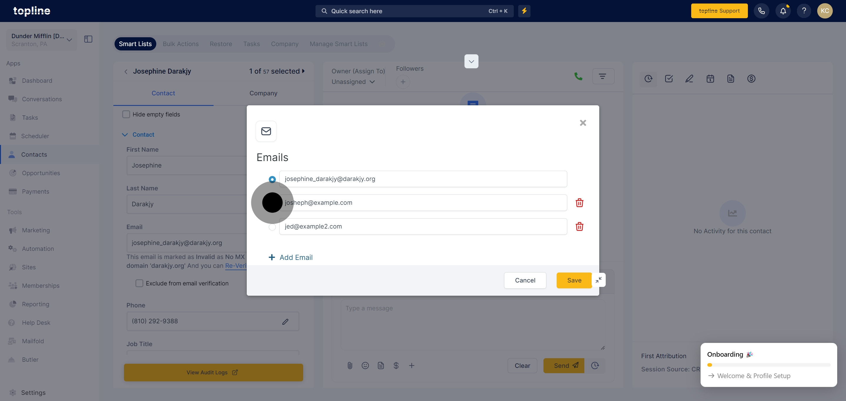 4 Now, click on "Add Email".