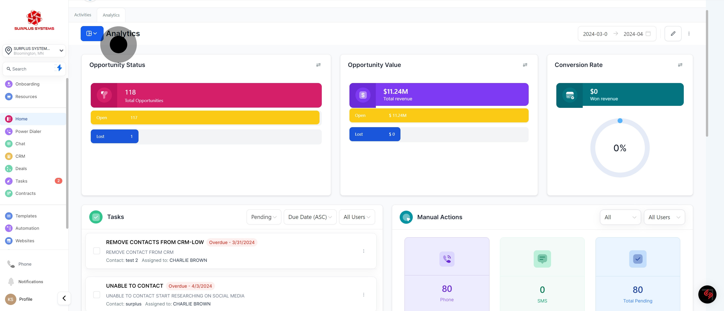 3 Click on the element.