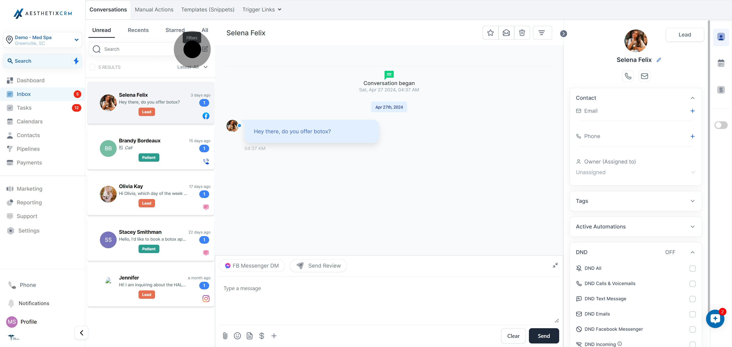2 Click on the element.