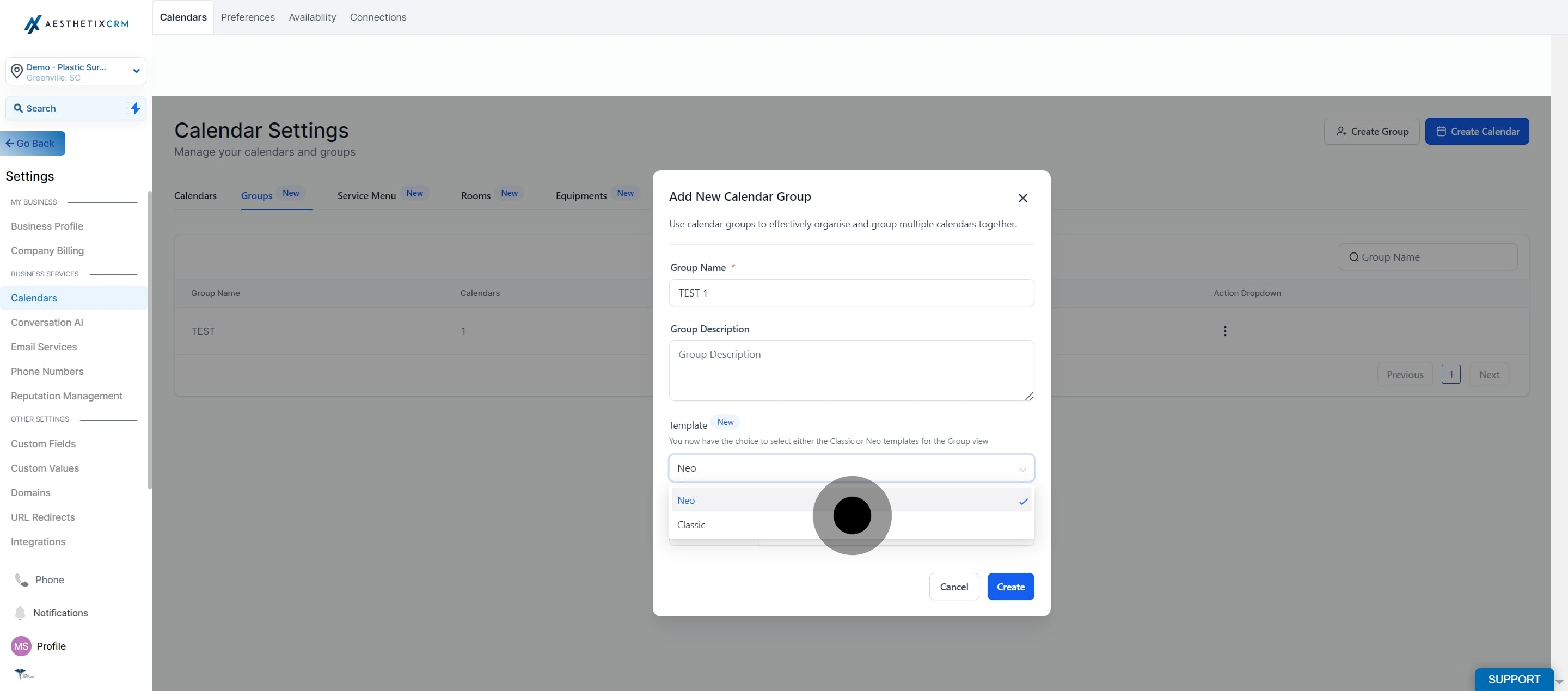 7 Click on the element.