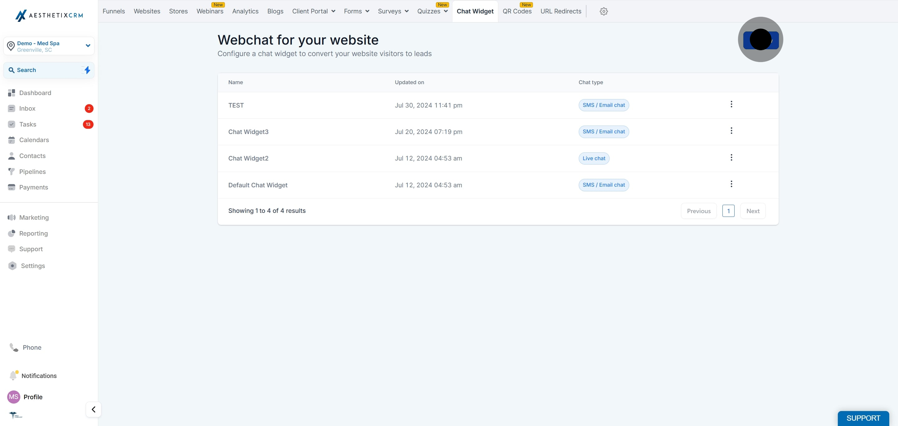 3 Click on "New".
