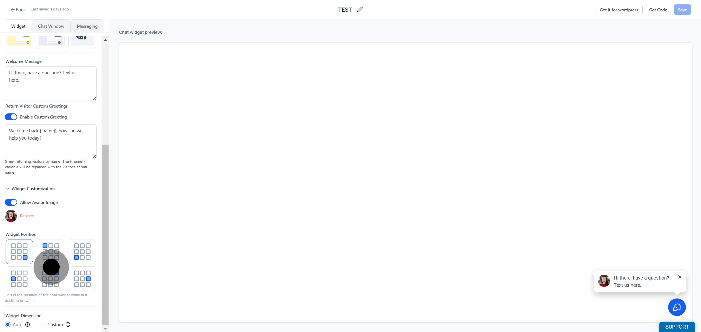 12 Afterwards, click on "Customize the look and feel of the chat widget with differen...".