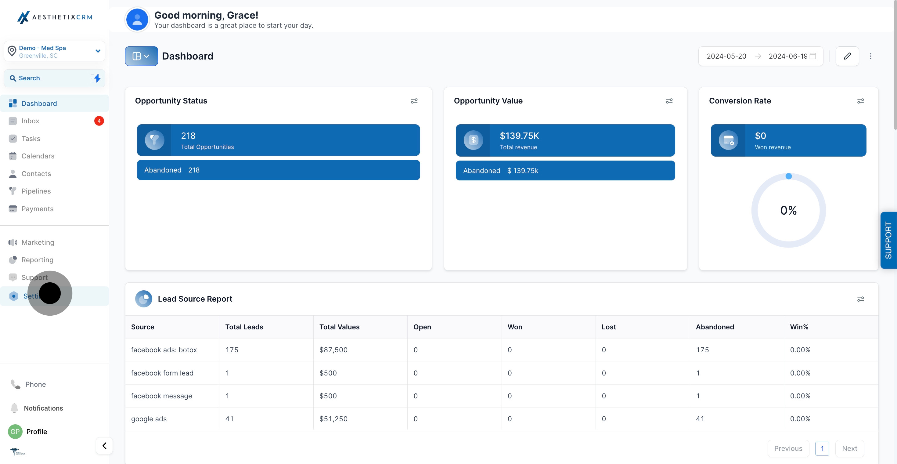 1 Firstly, click on "Settings".