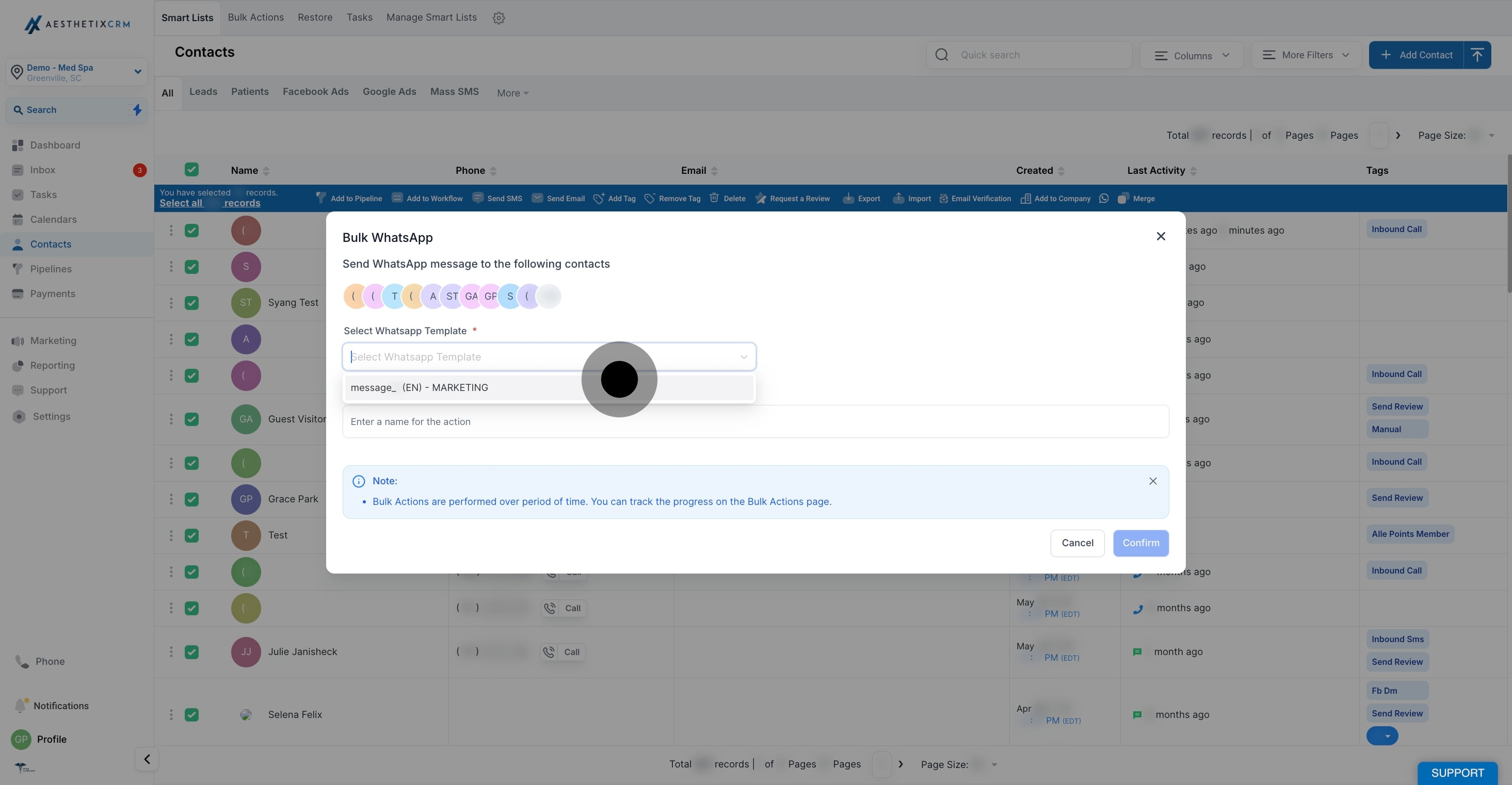 4 Now, click on "message_ (EN) - MARKETING1".