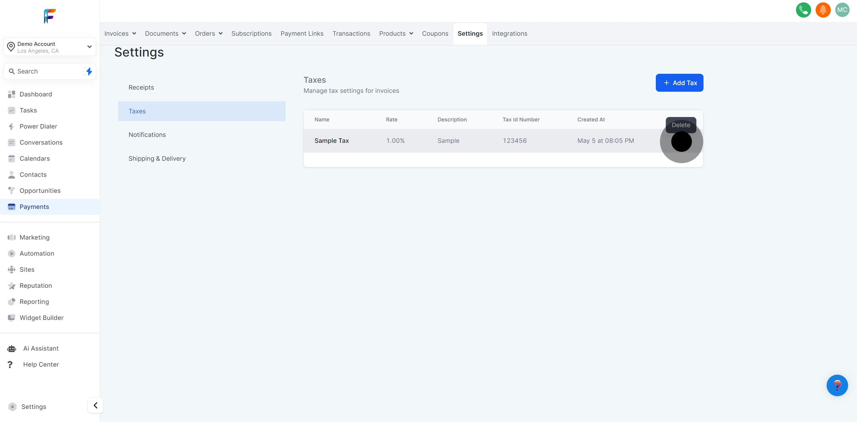 10 Click on the element.