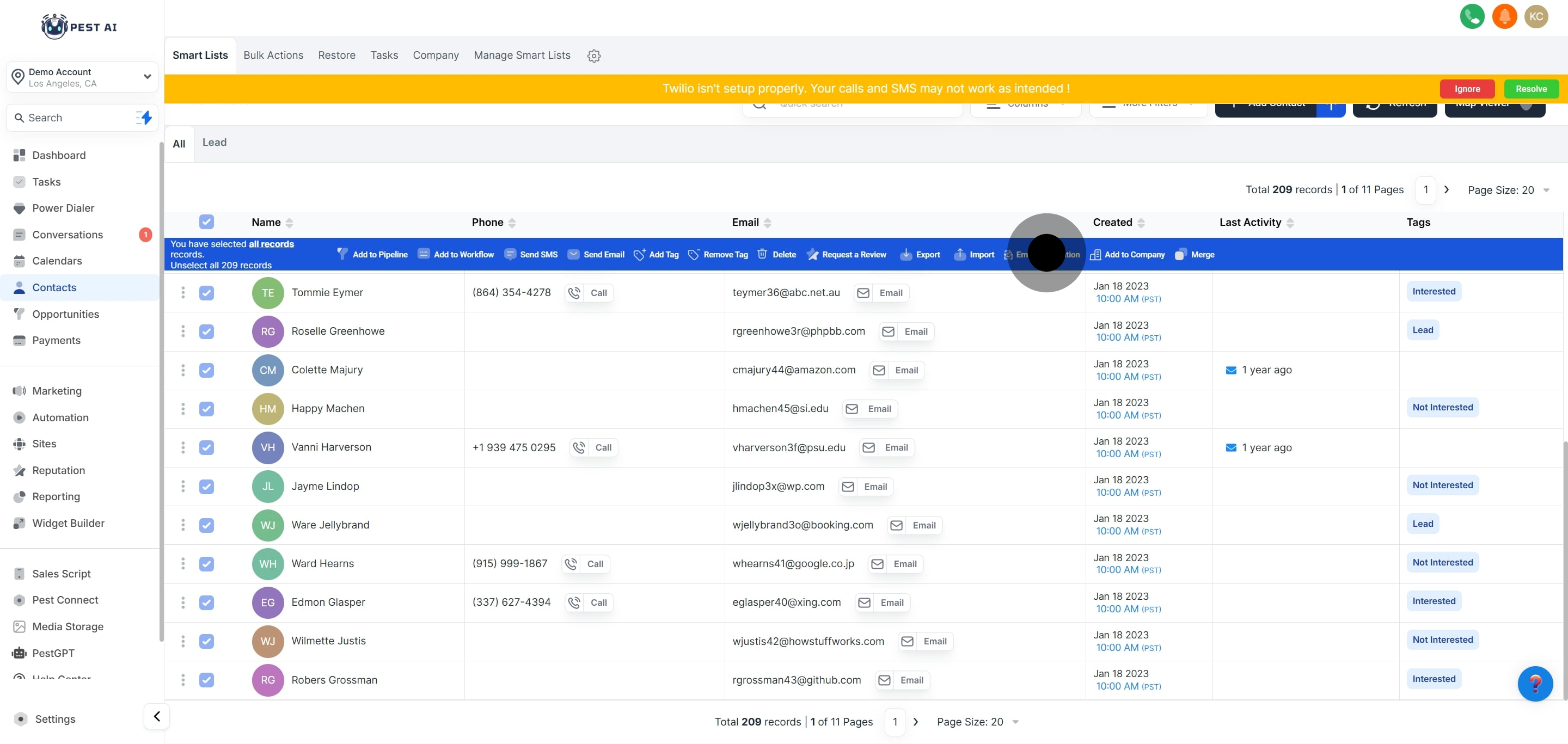 8 Click on the element.