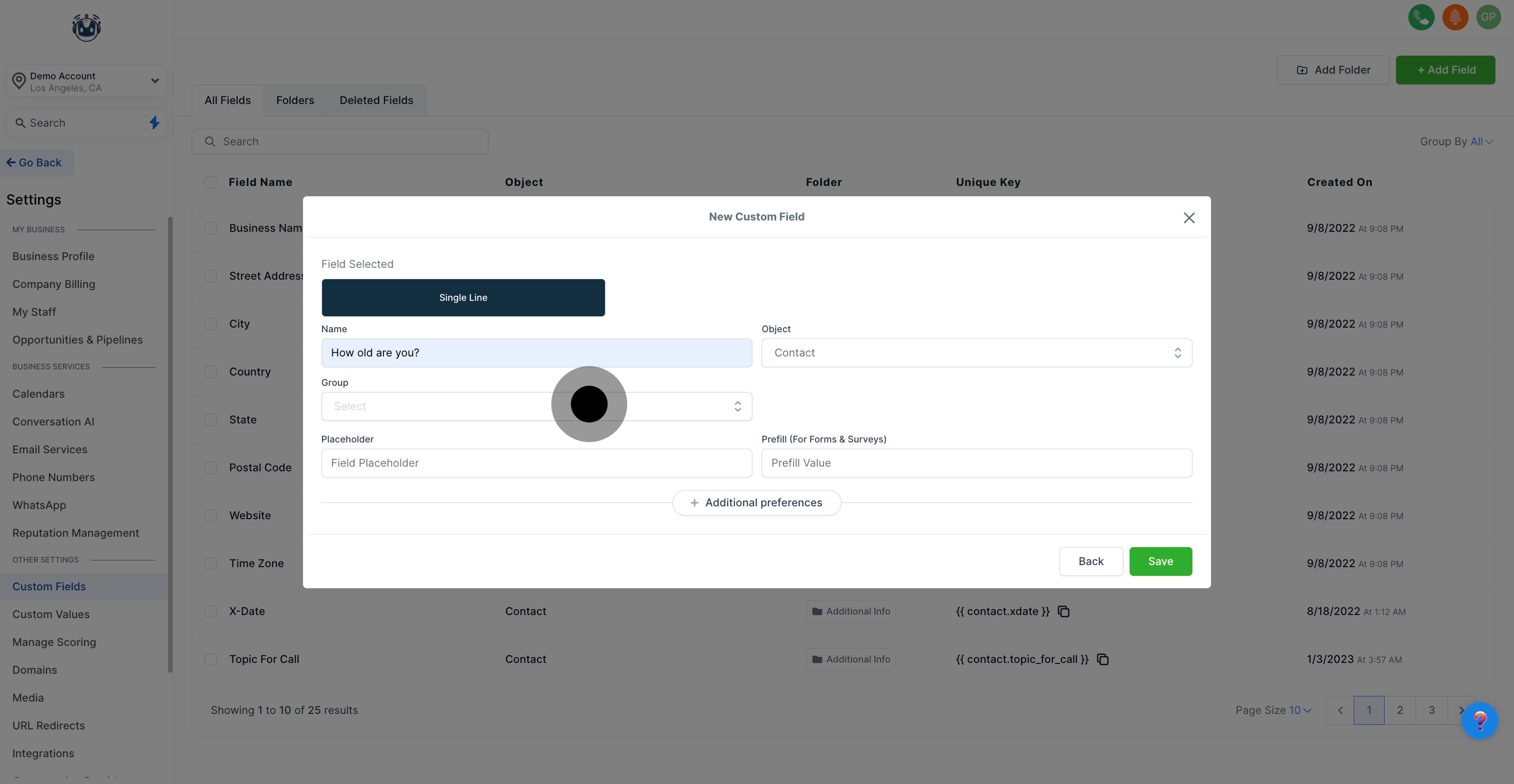 8 Click on "Select".