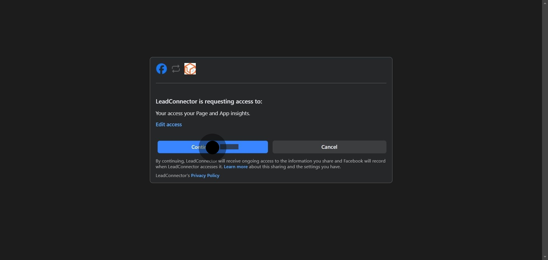 5 Click on "Continue as Maria".