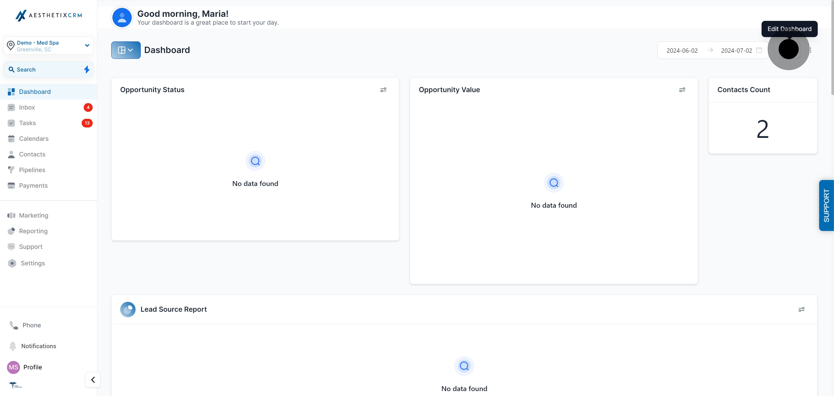 2 Click on the element.